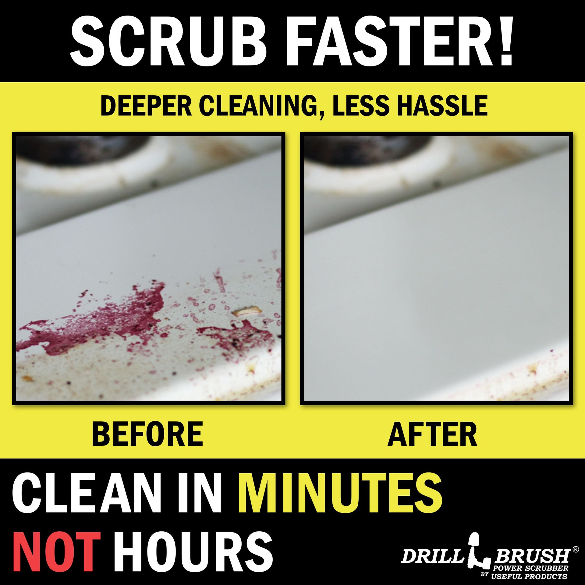 Cordless Power Spin Scrubber Drill Attachment