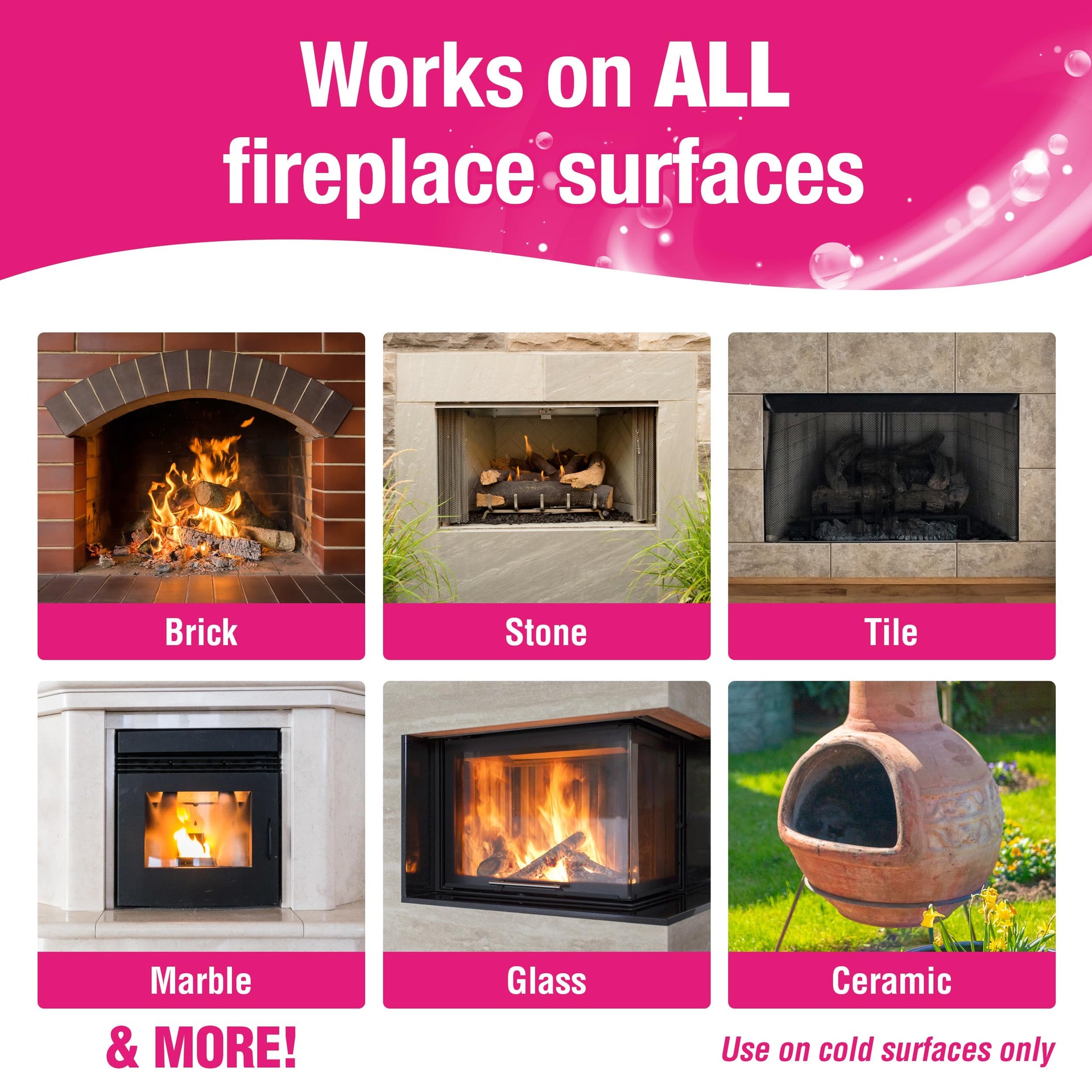 Quick N Brite Fireplace Gel Cleaner with Scrub Brush for Brick (16 Fl Oz)