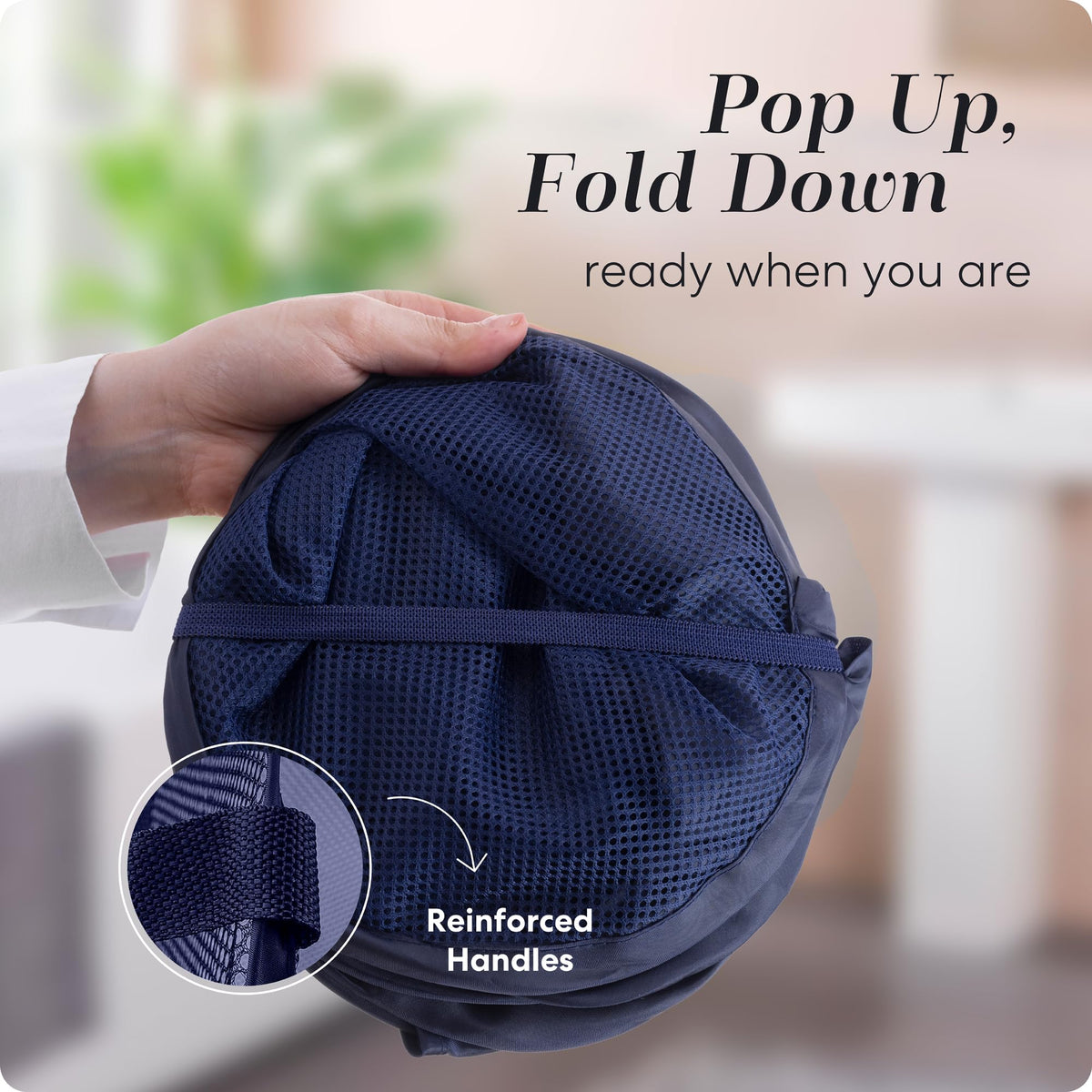Collapsible Mesh Pop Up Laundry Hamper 2 (2 Count)