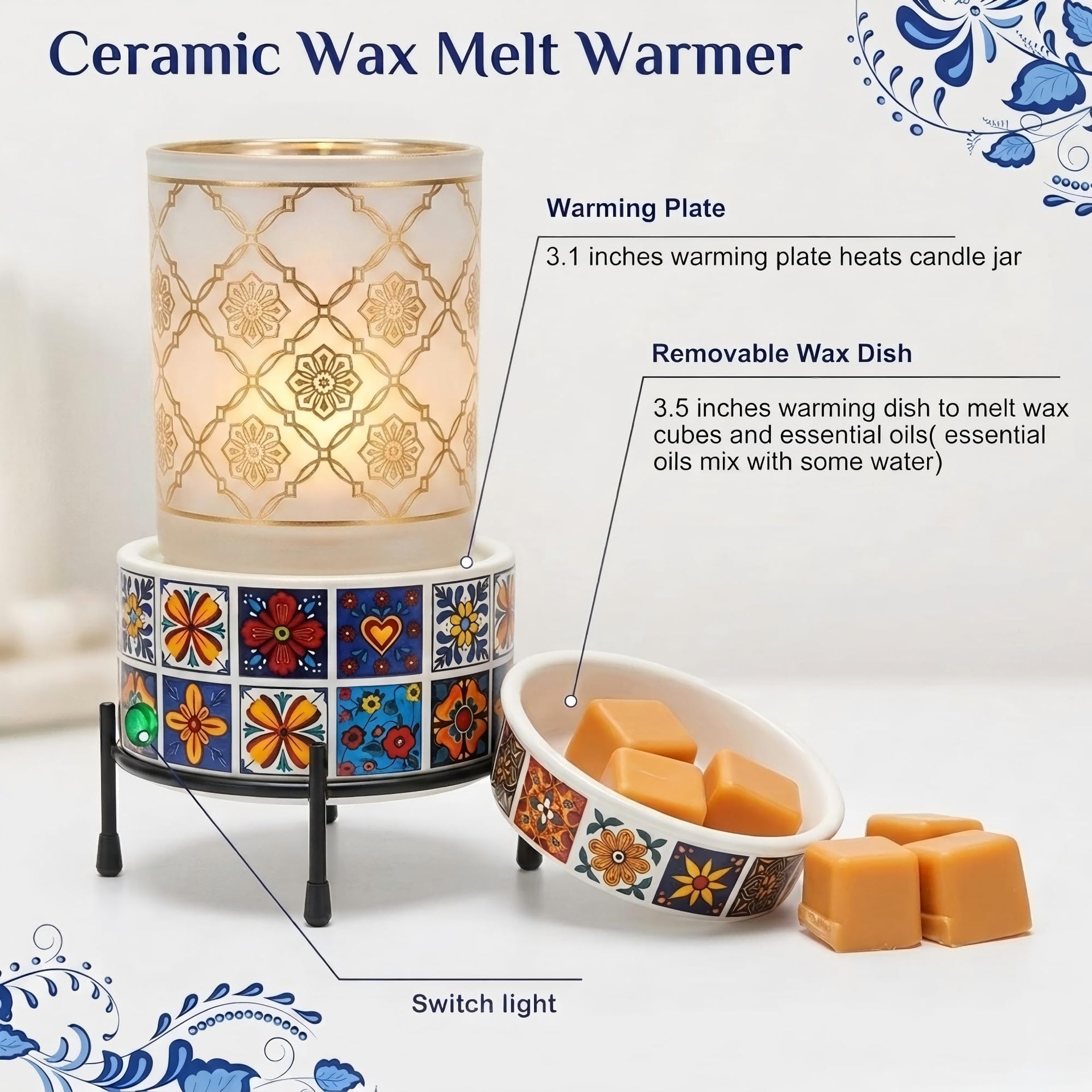 Talavera Ceramic Electric Wax Melt Warmer