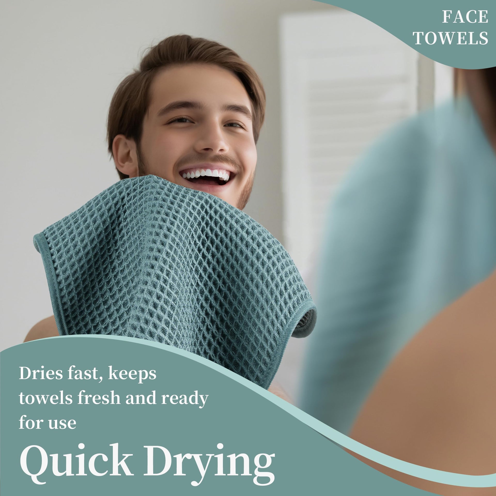 ber Waffle Face Towels (2 Count)