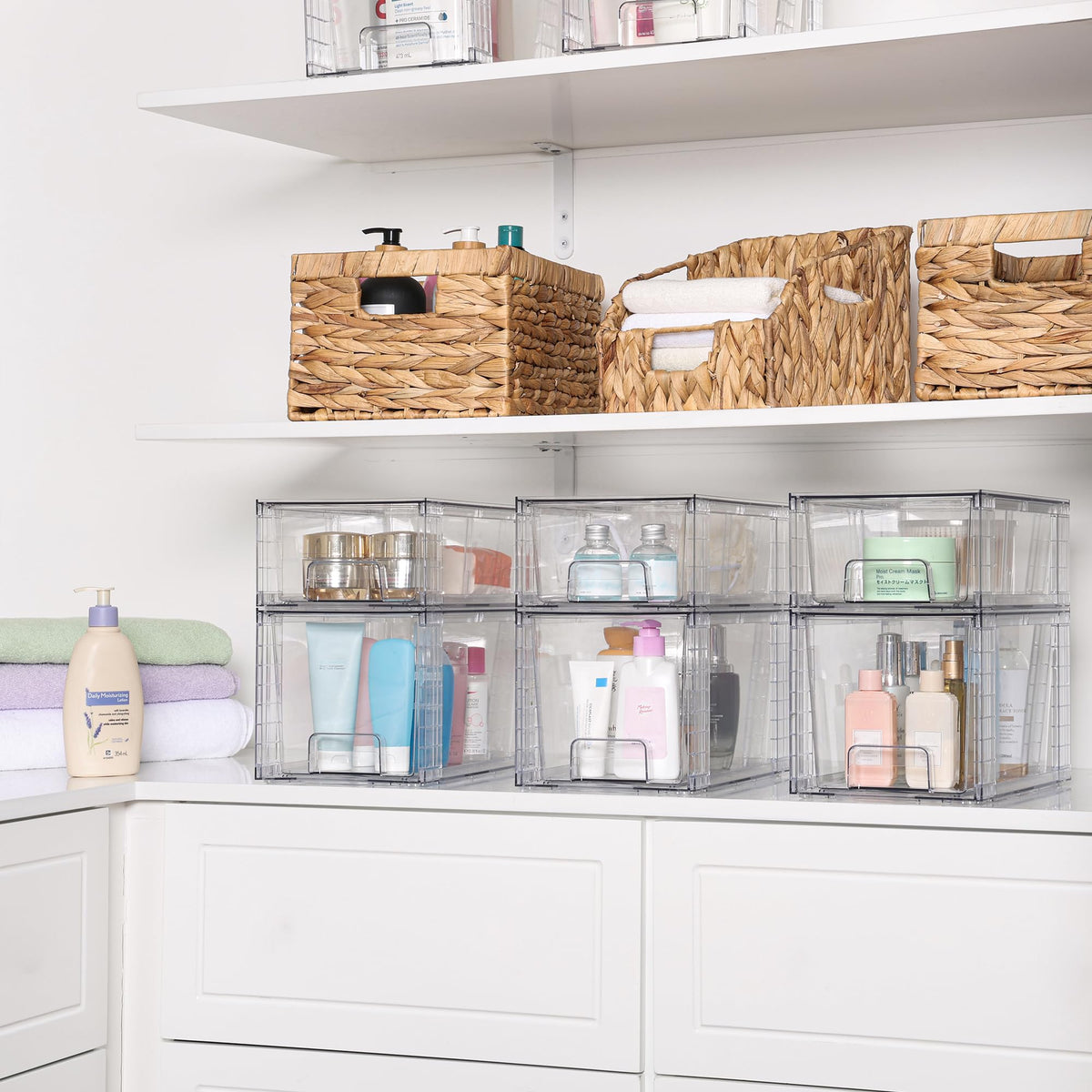 Clear Stackable Storage Drawers (8 Count)