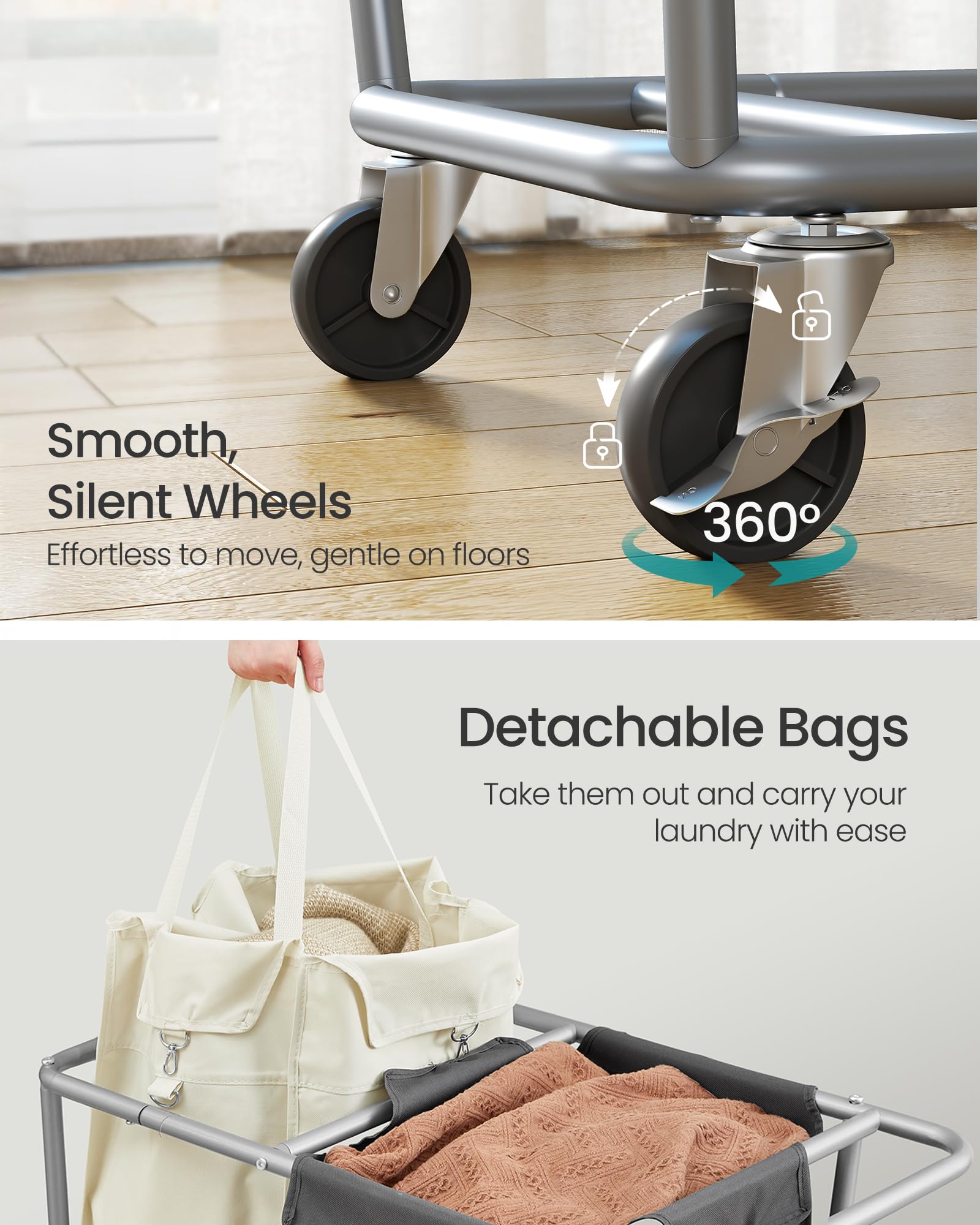 Laundry Basket with Wheels - ModHome Supplies