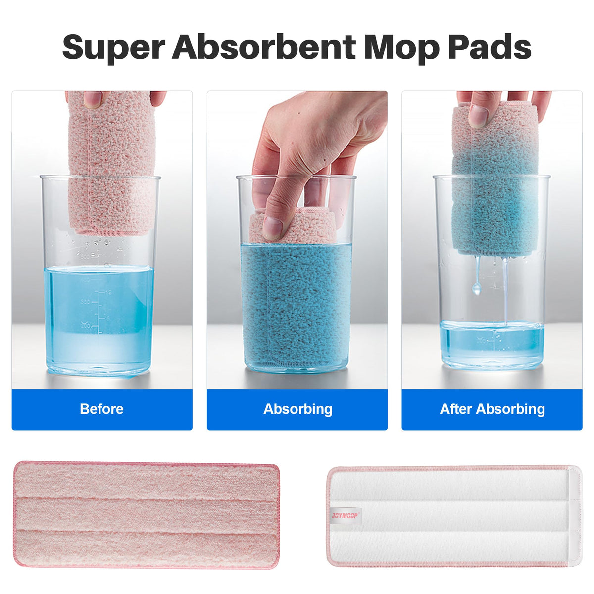 Microfiber Replacement Pads for 13" Flat Mop System (4 Count)