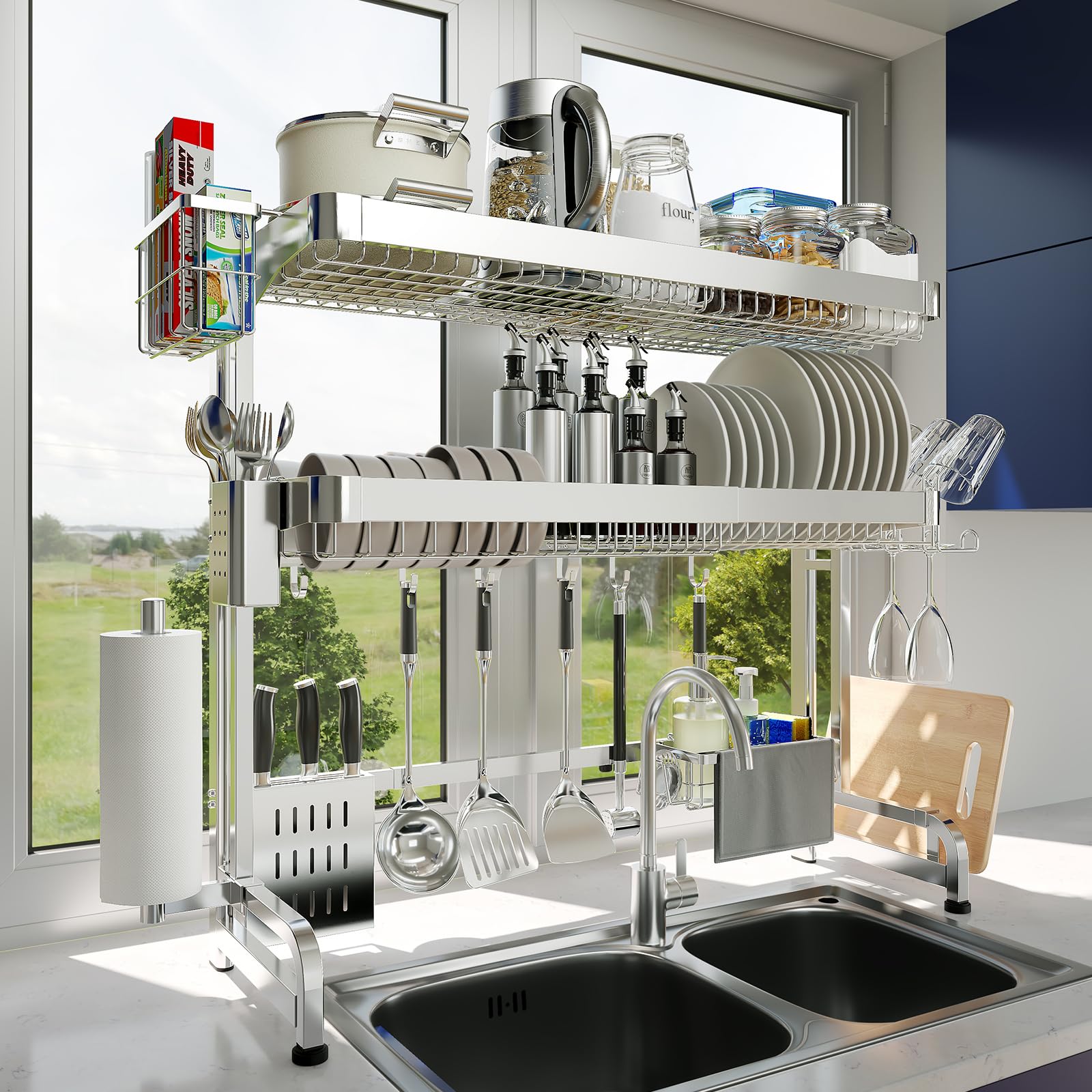 Over The Sink Dish Drying Rack