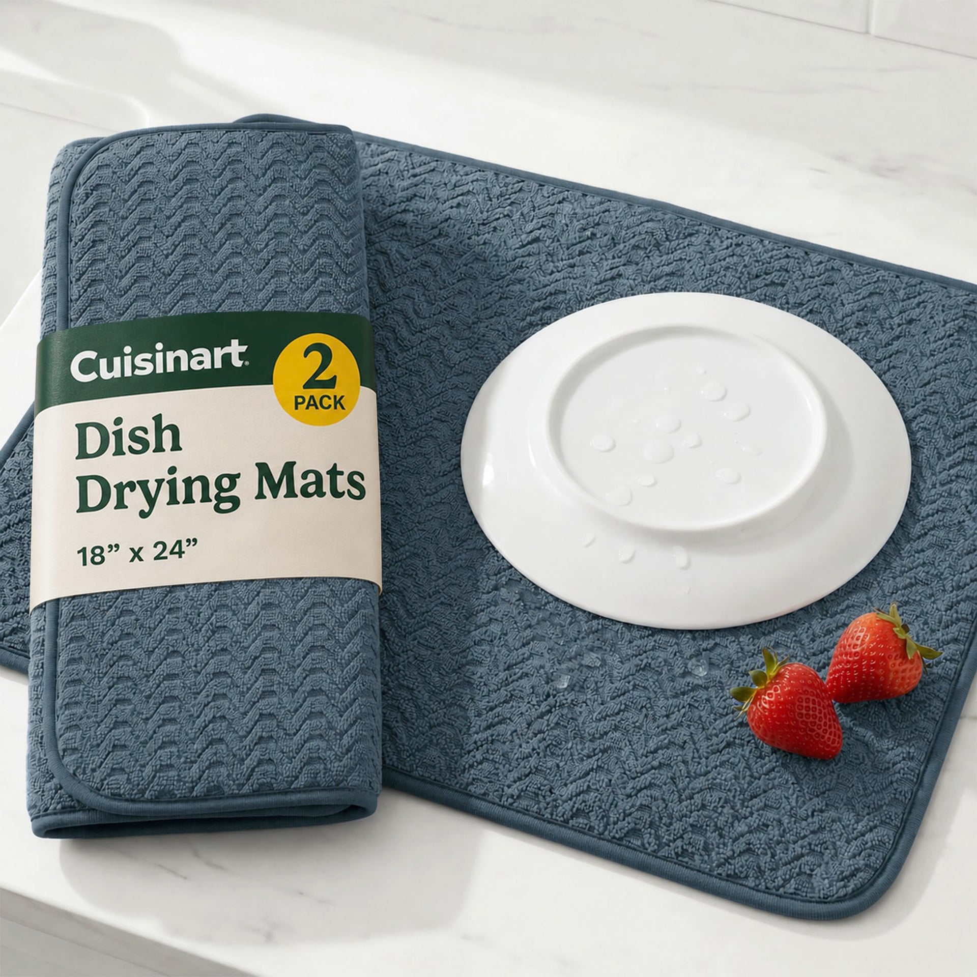 Cuisinart Dish Drying Mat for Kitchen Counter (2 Count)