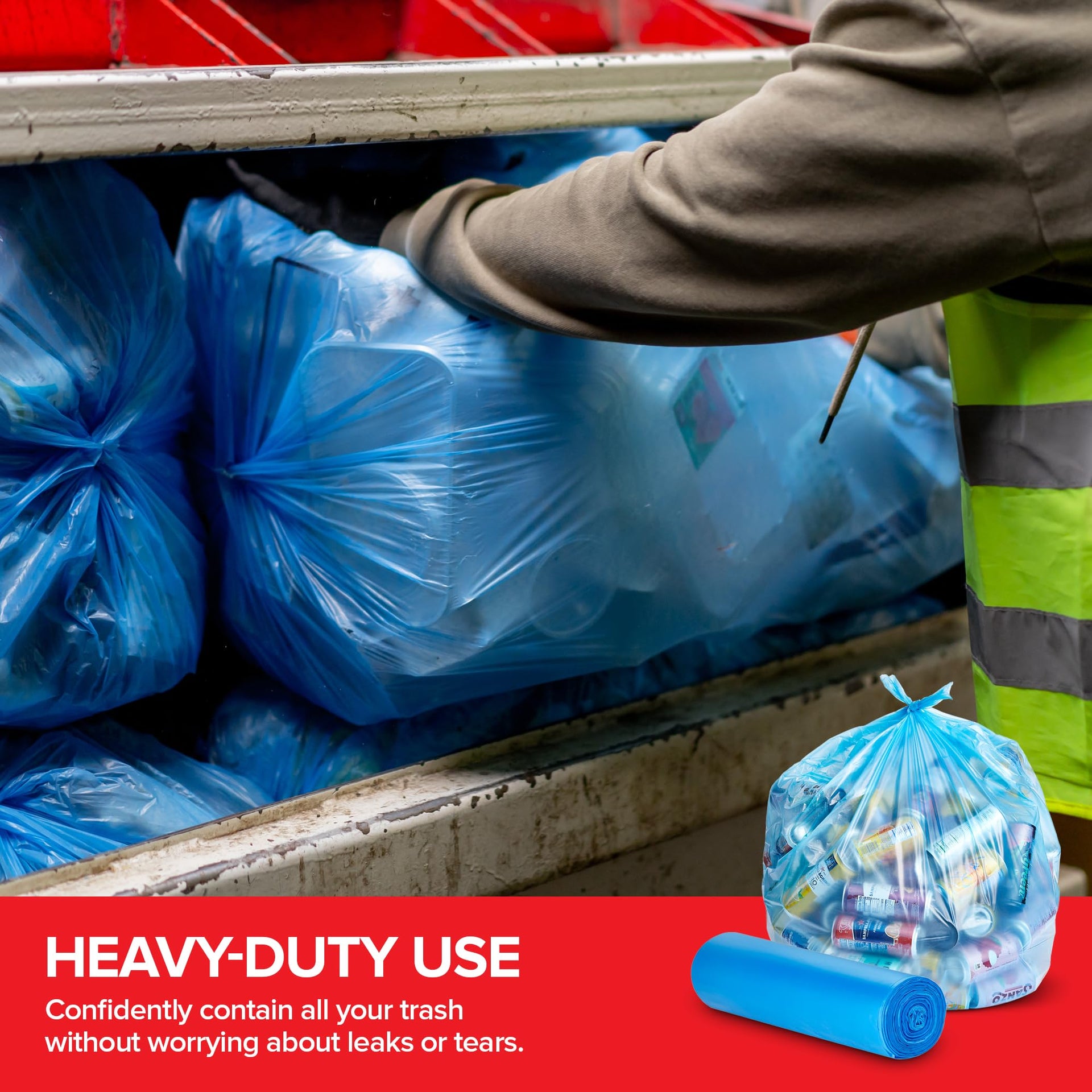 Heavy Duty Blue Recycling Bags (120 Count)