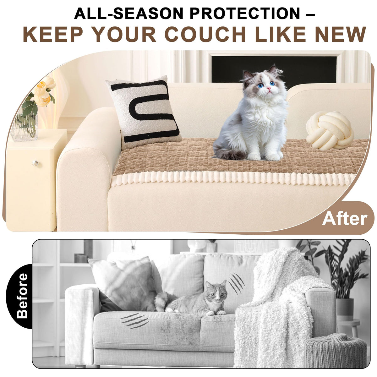 Dog Couch Cover Protector Washable (3 Count)