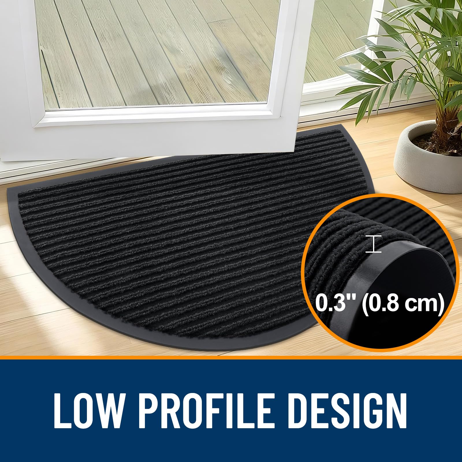 Half Circle Front Door Mat 29.5x17