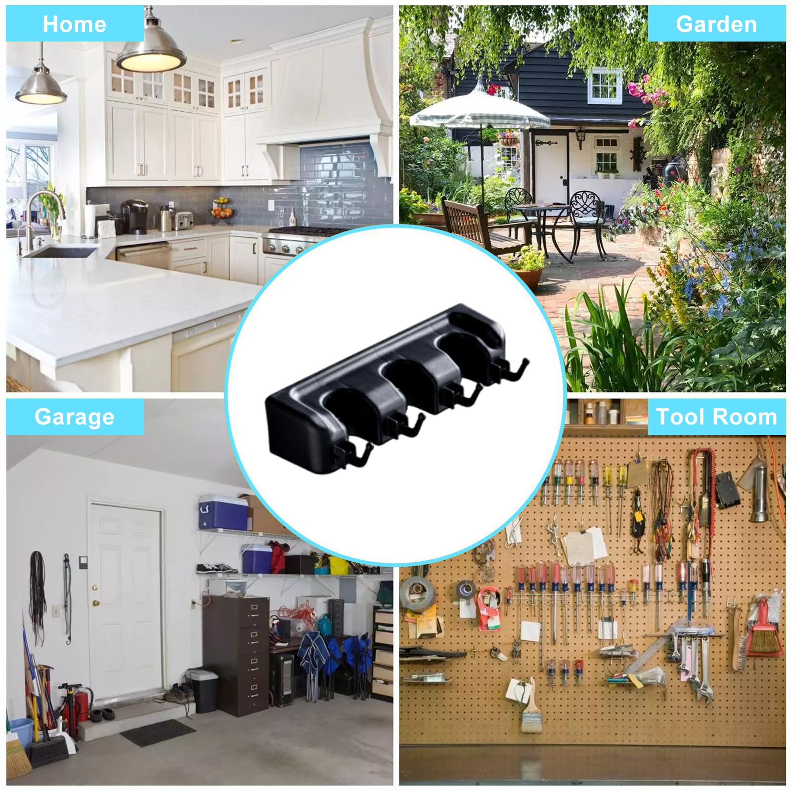 Broom and Mop Holder Wall Mount