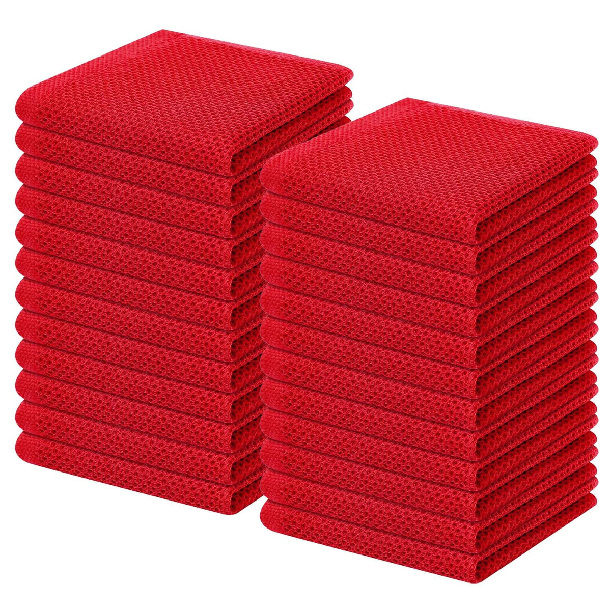 100% Cotton Waffle Weave Kitchen Dish Cloths 24 (24 Count)