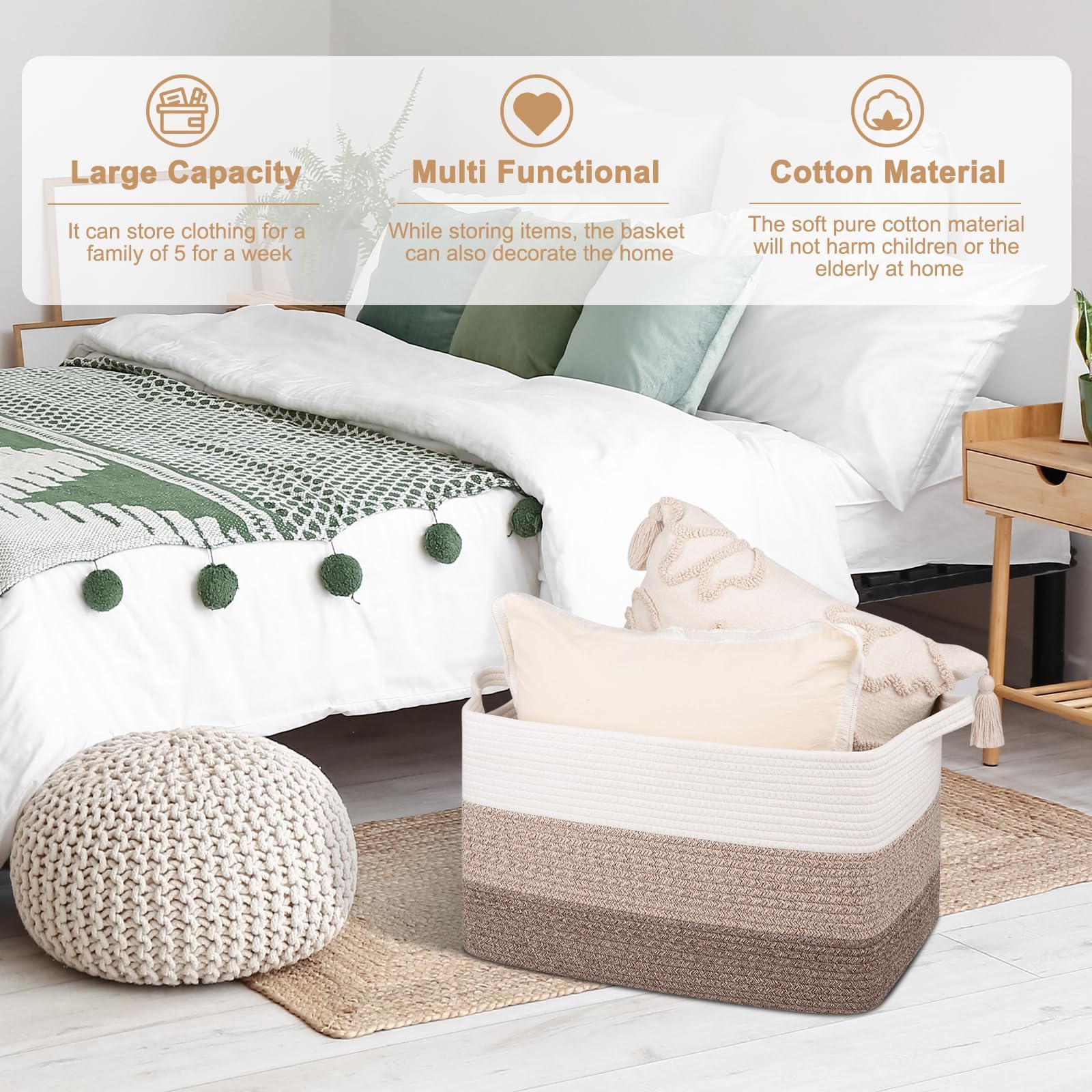 Rectangle Woven Storage Basket