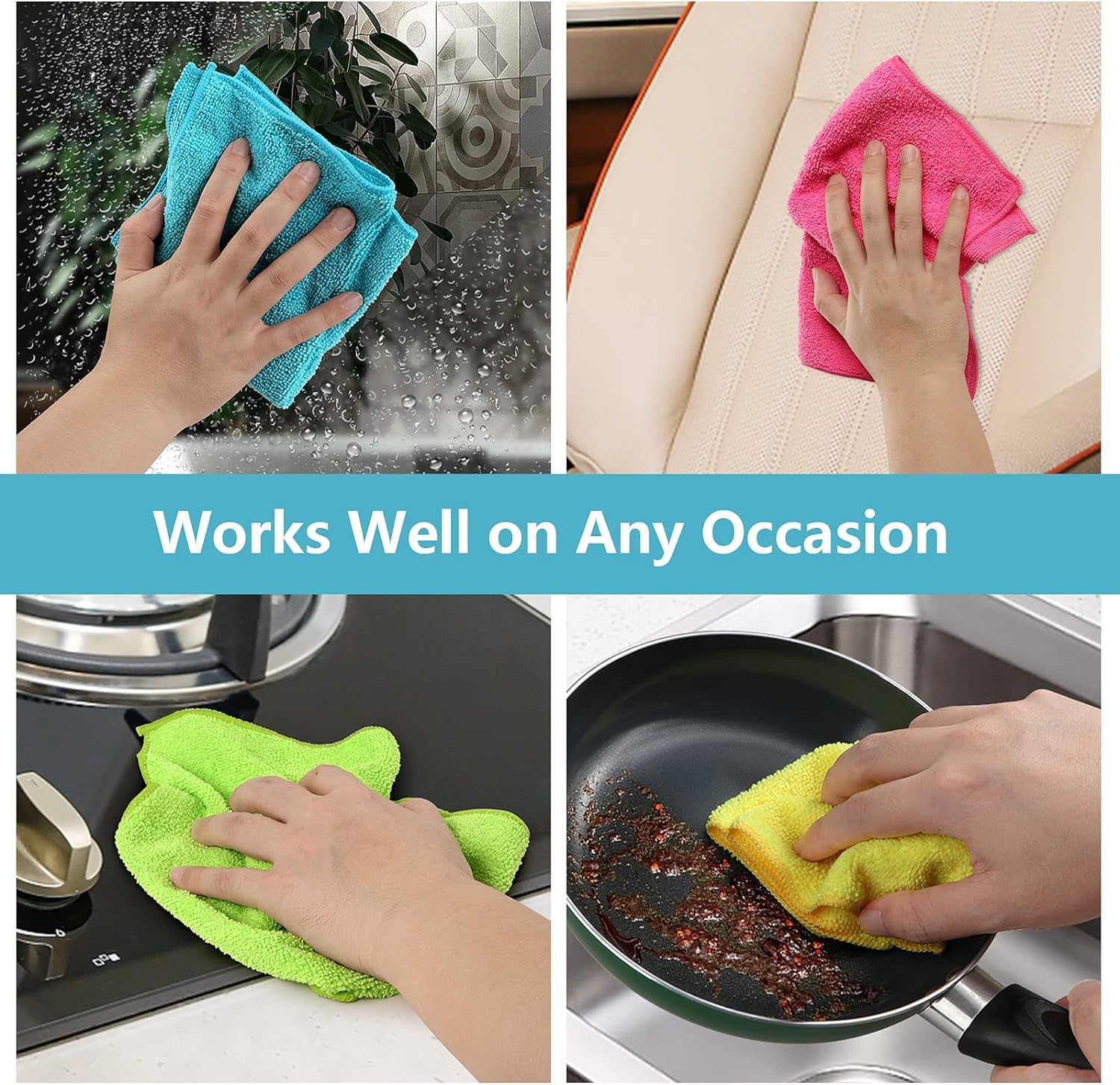 Microfiber Cleaning Cloth 600 Pack (600 Count)