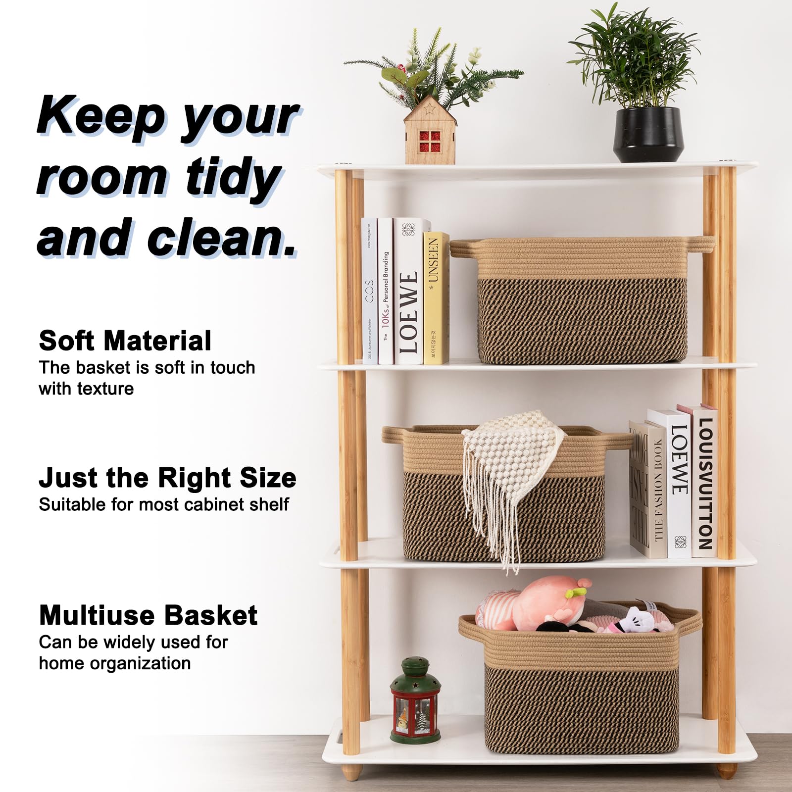 3 Pack Storage Basket for Organizing