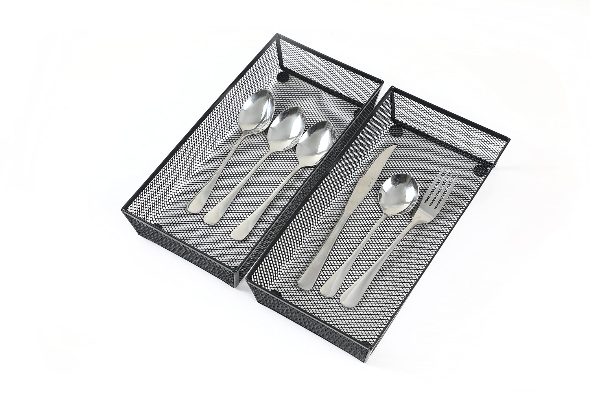 3 Pack Mesh Flatware Drawer Organizer for Kitchen (3 Count)