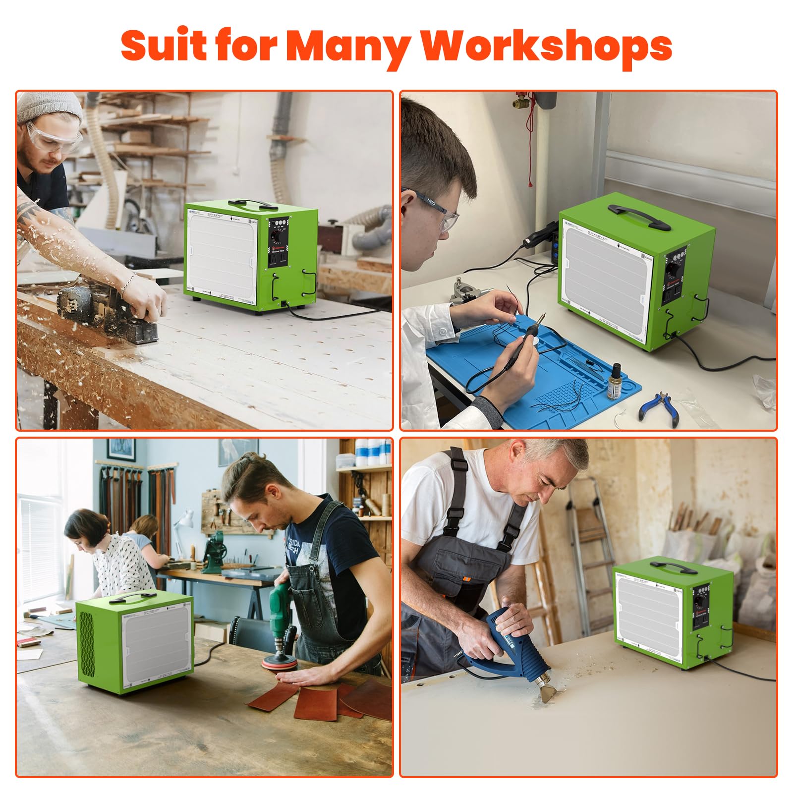 Tabletop Dust Collector with Timer for Woodworking Shops
