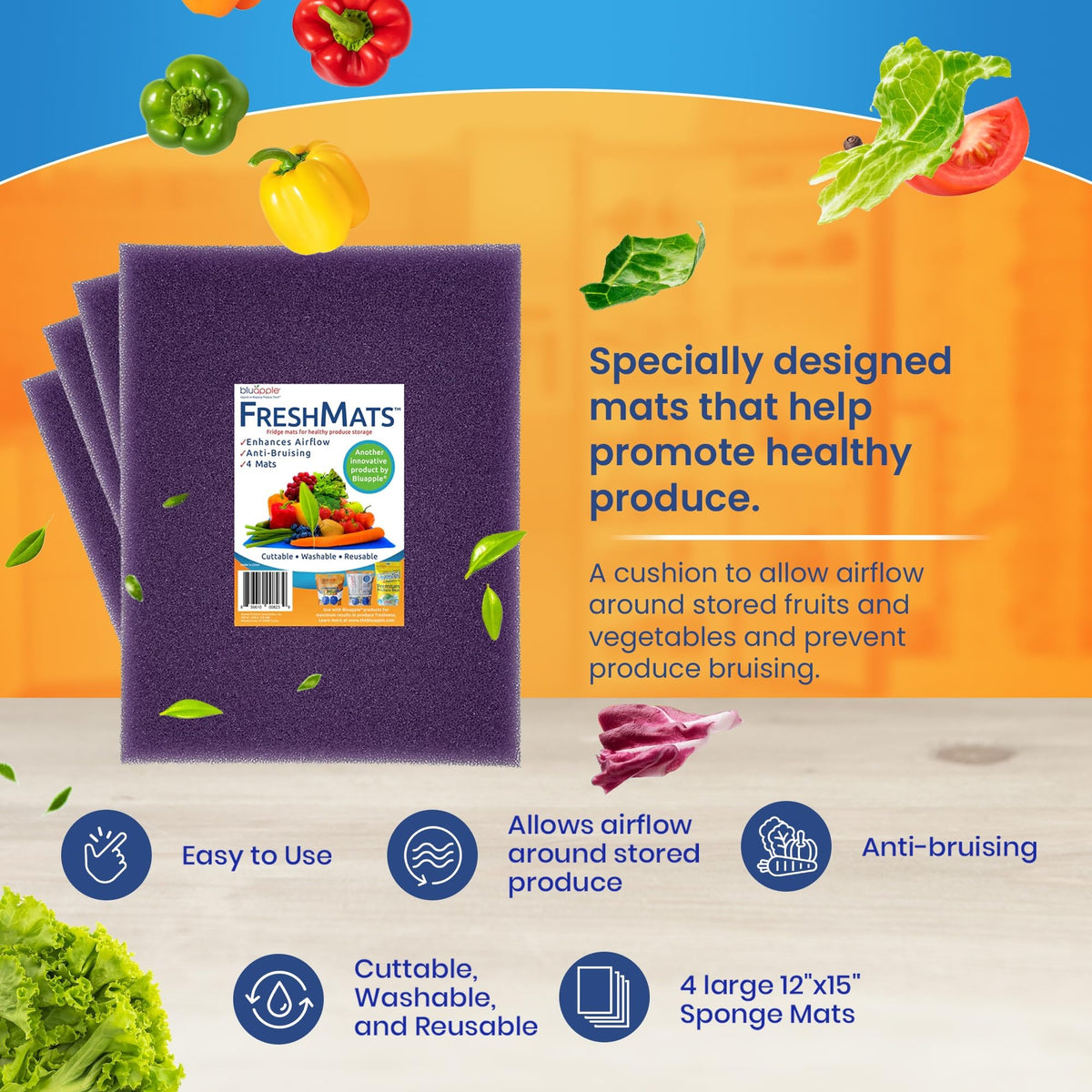 FreshMats Refrigerator Bin Liner (5 Sq Ft )