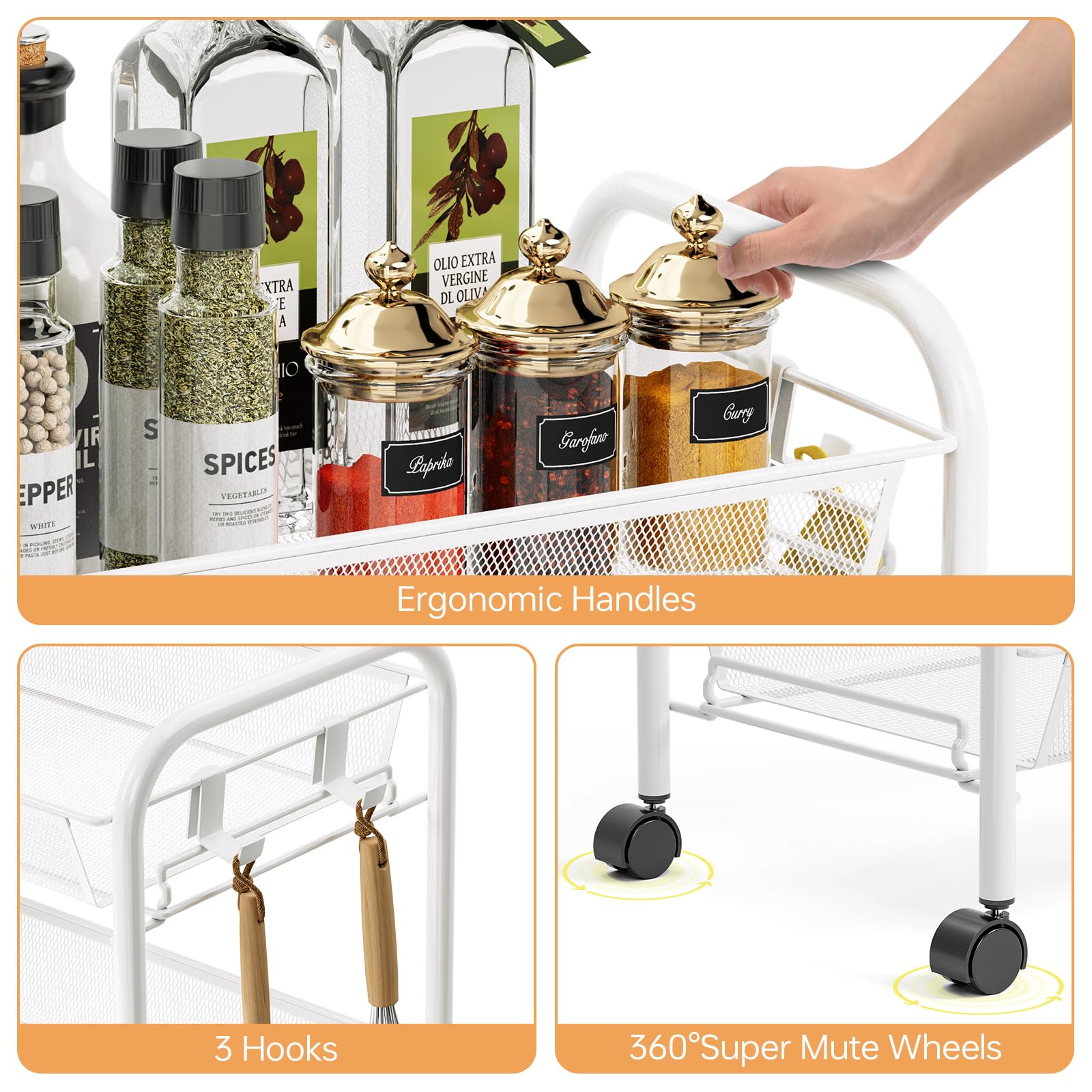 5 Tier Rolling Cart
