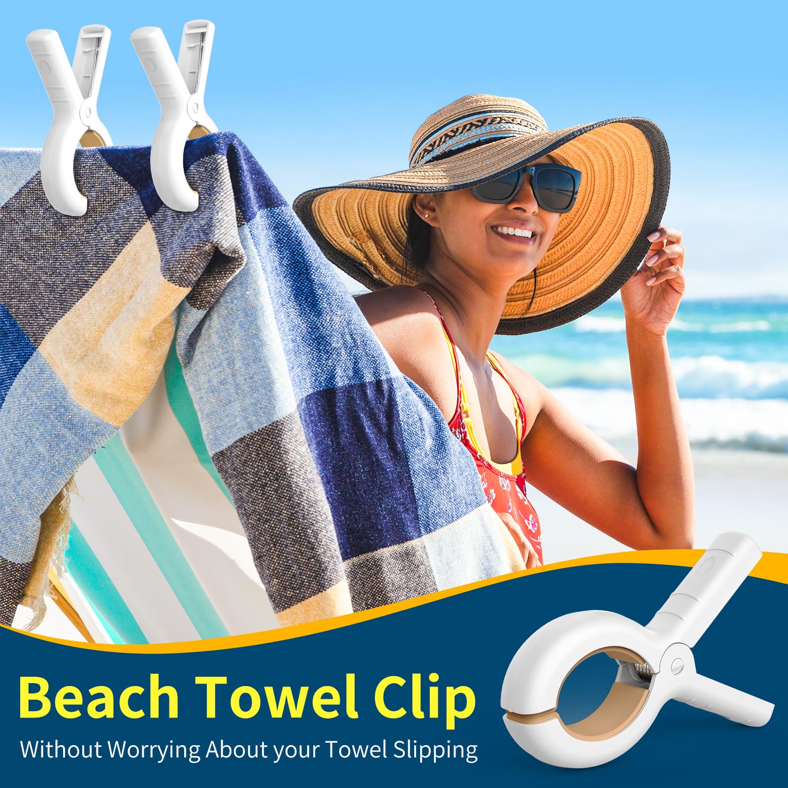 12 Pack Beach Towel Clips