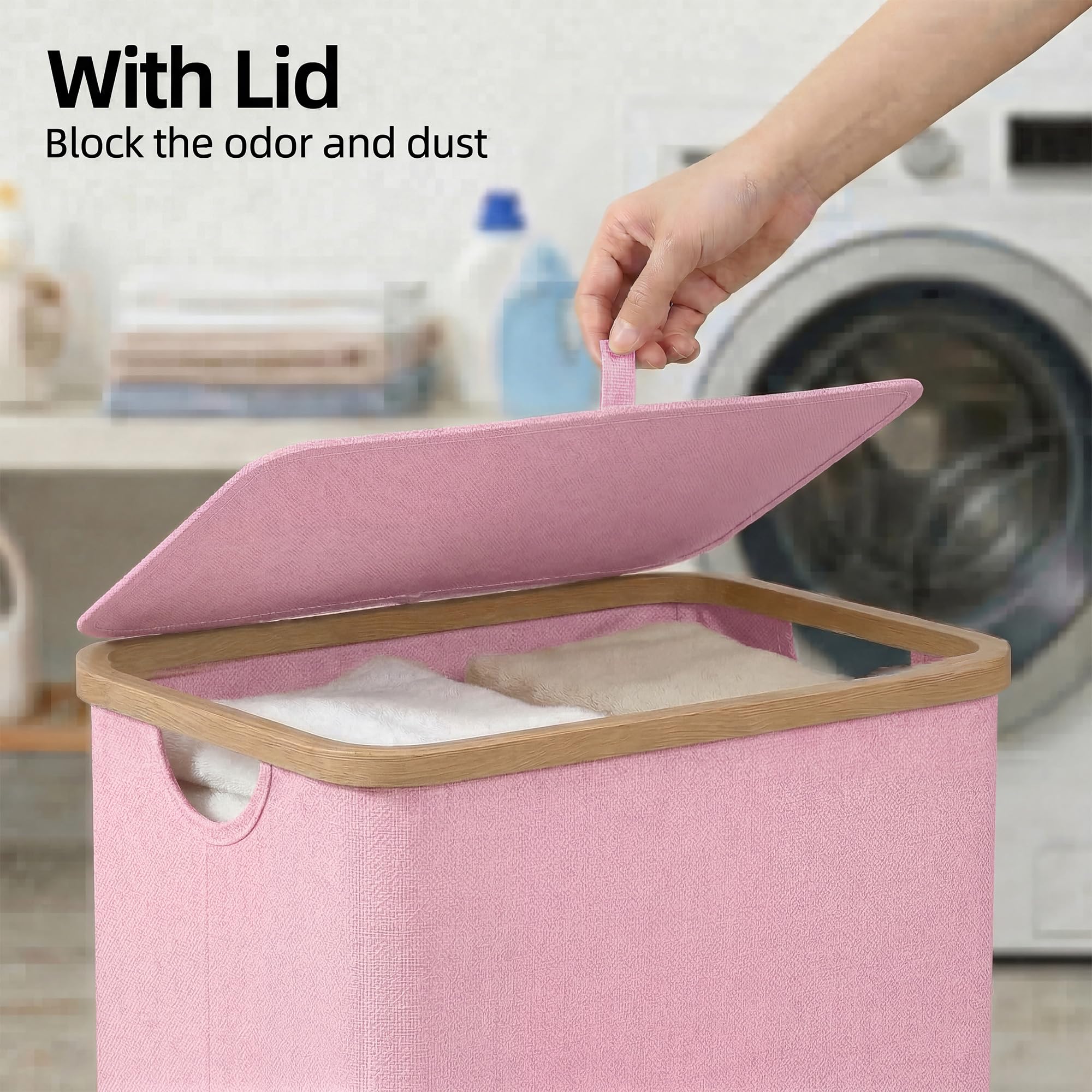 Slim Laundry Basket with Lid