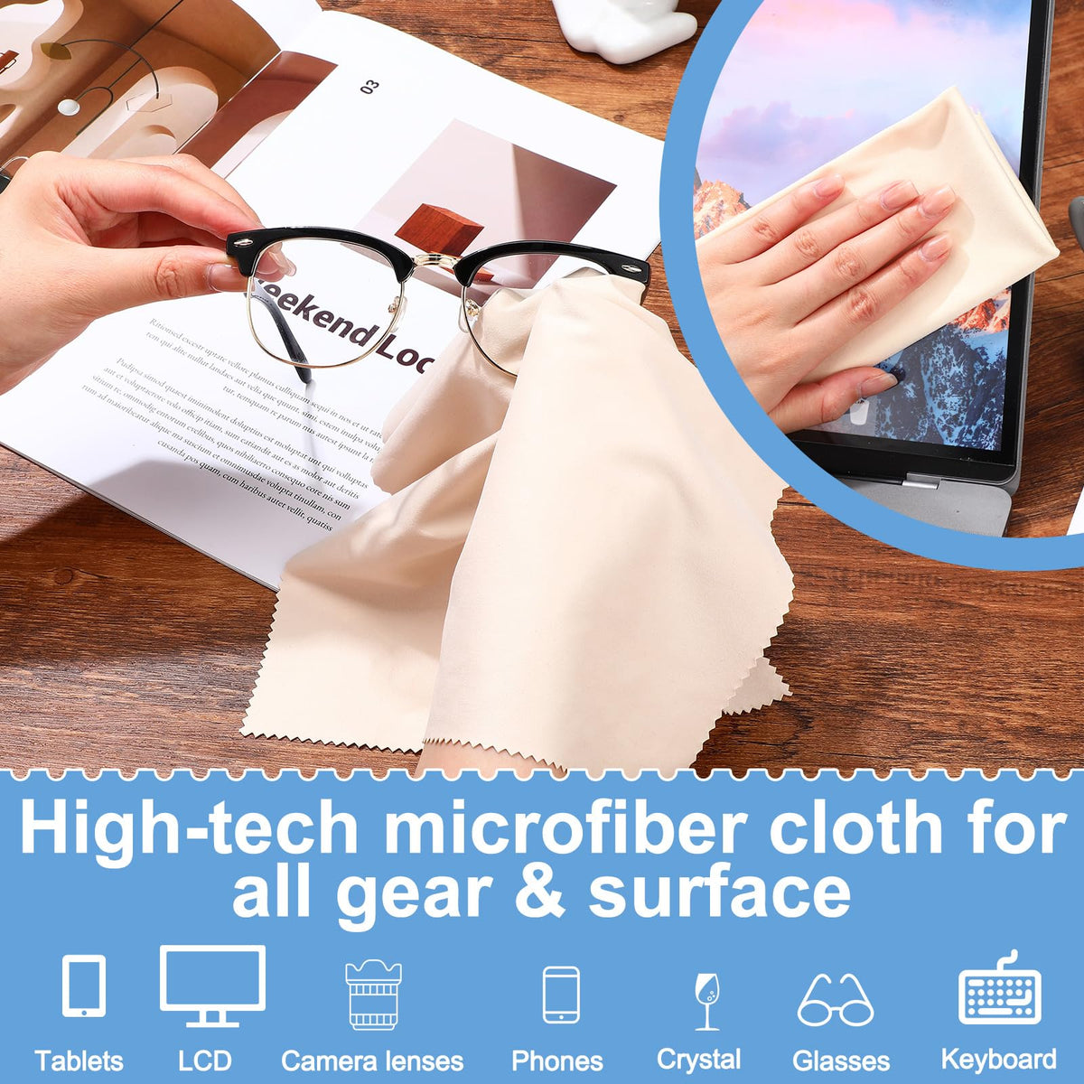 12 Pack Microfiber Cleaning Cloth