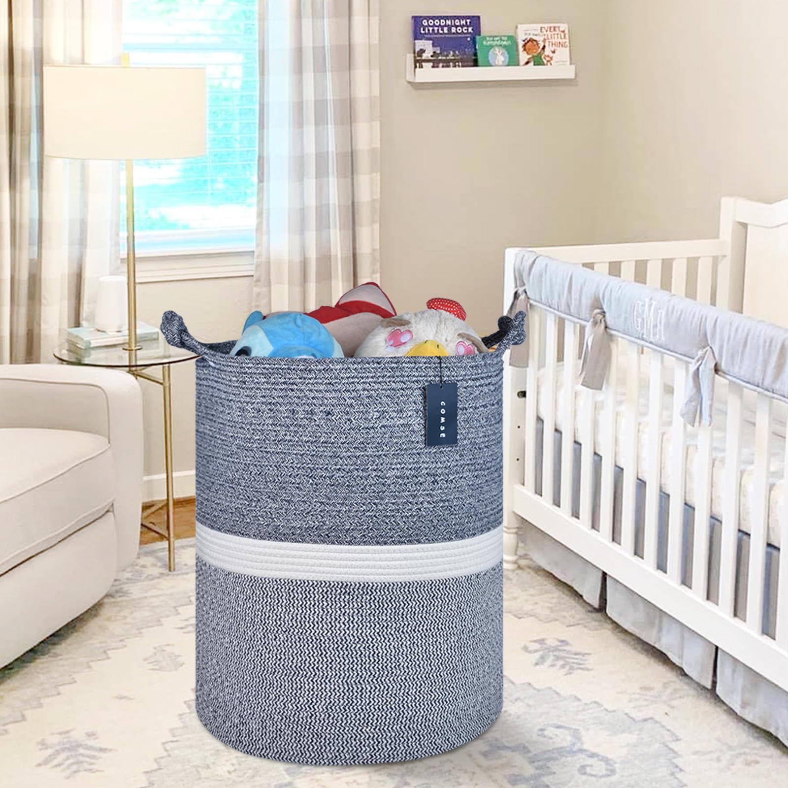 Tall Woven Blanket & Laundry Basket