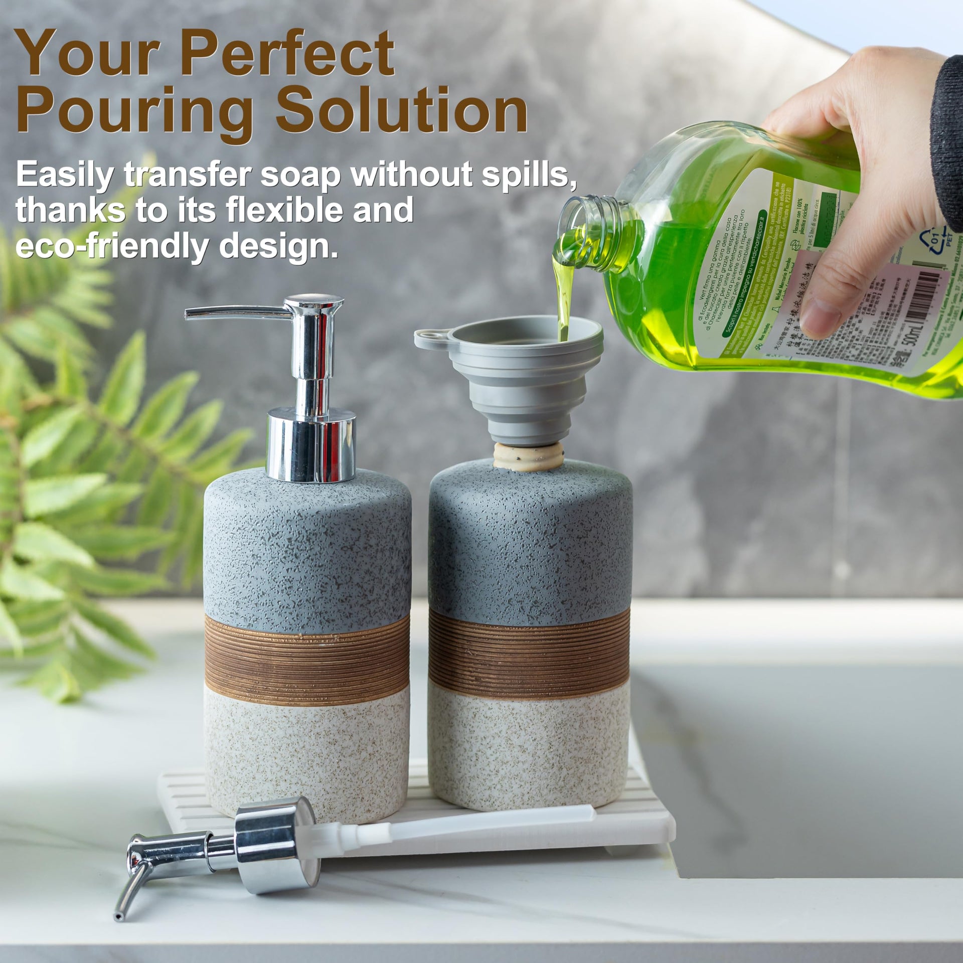 Ceramic Soap Dispenser Set of 2 (2 Count)