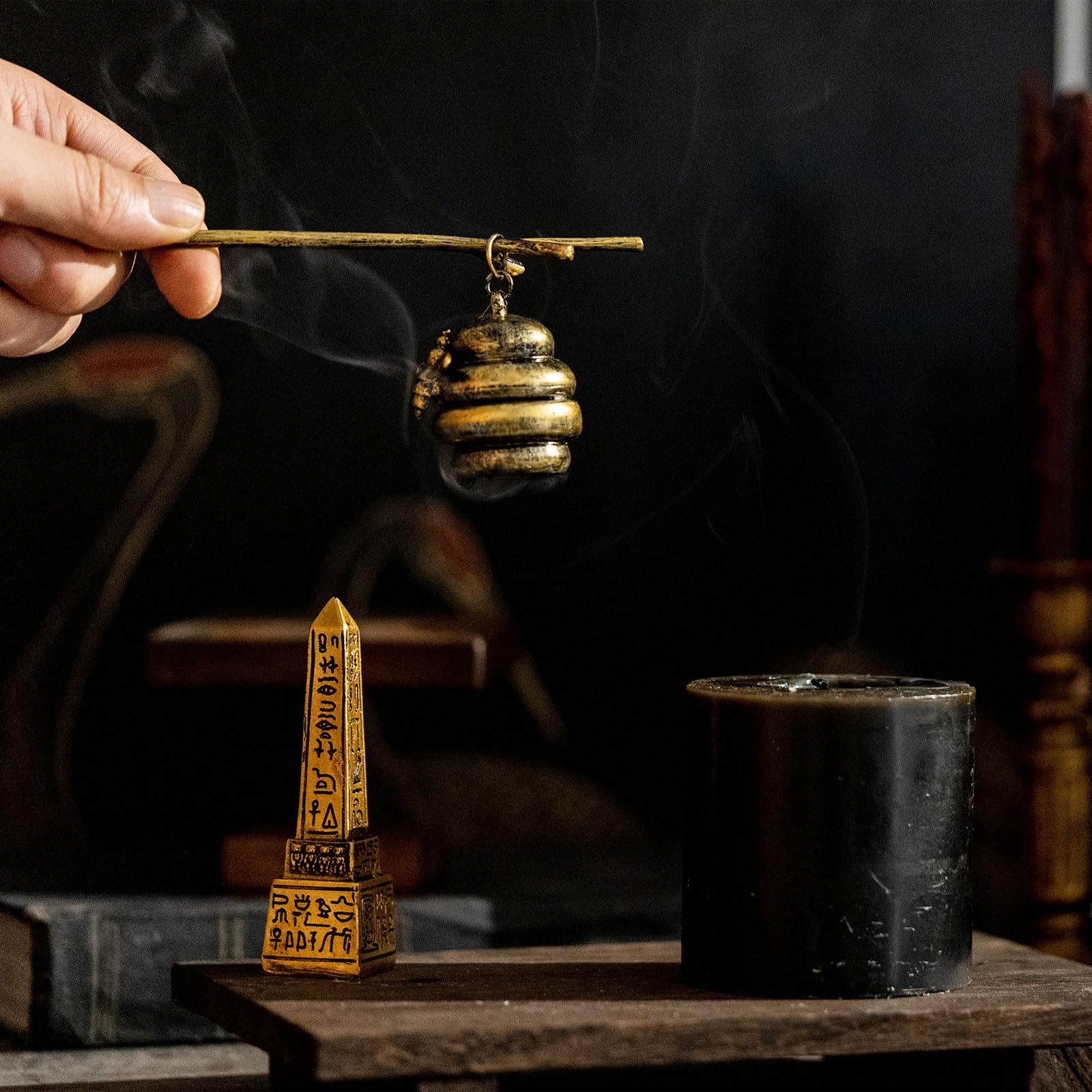 Vintage Bronze Beehive Candle Snuffer Extinguisher