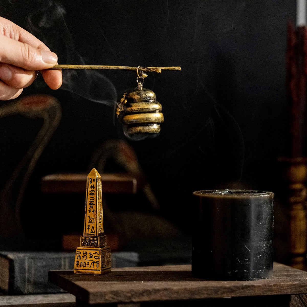 Vintage Bronze Beehive Candle Snuffer Extinguisher