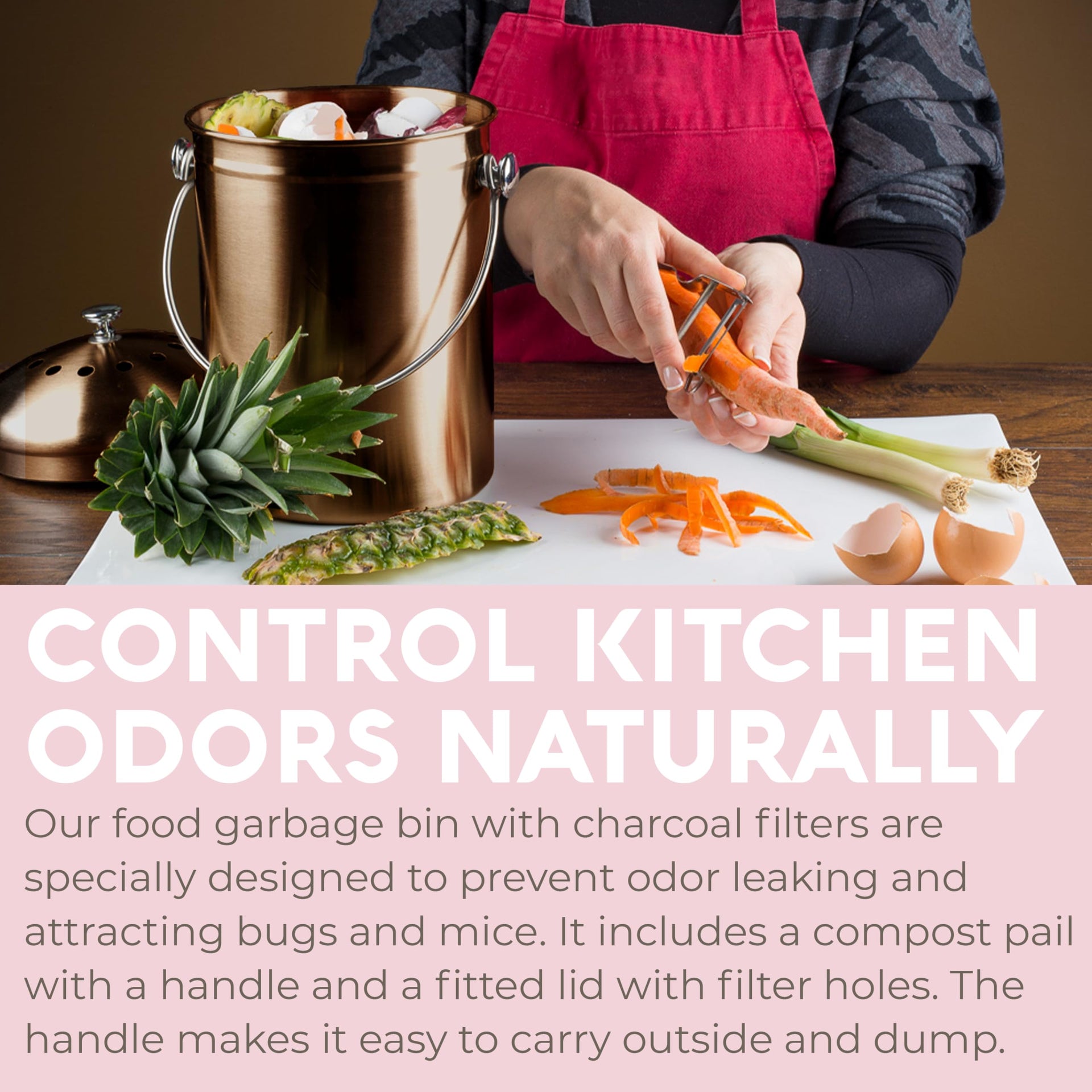Kitchen Compost Bin for Kicthen Countertops