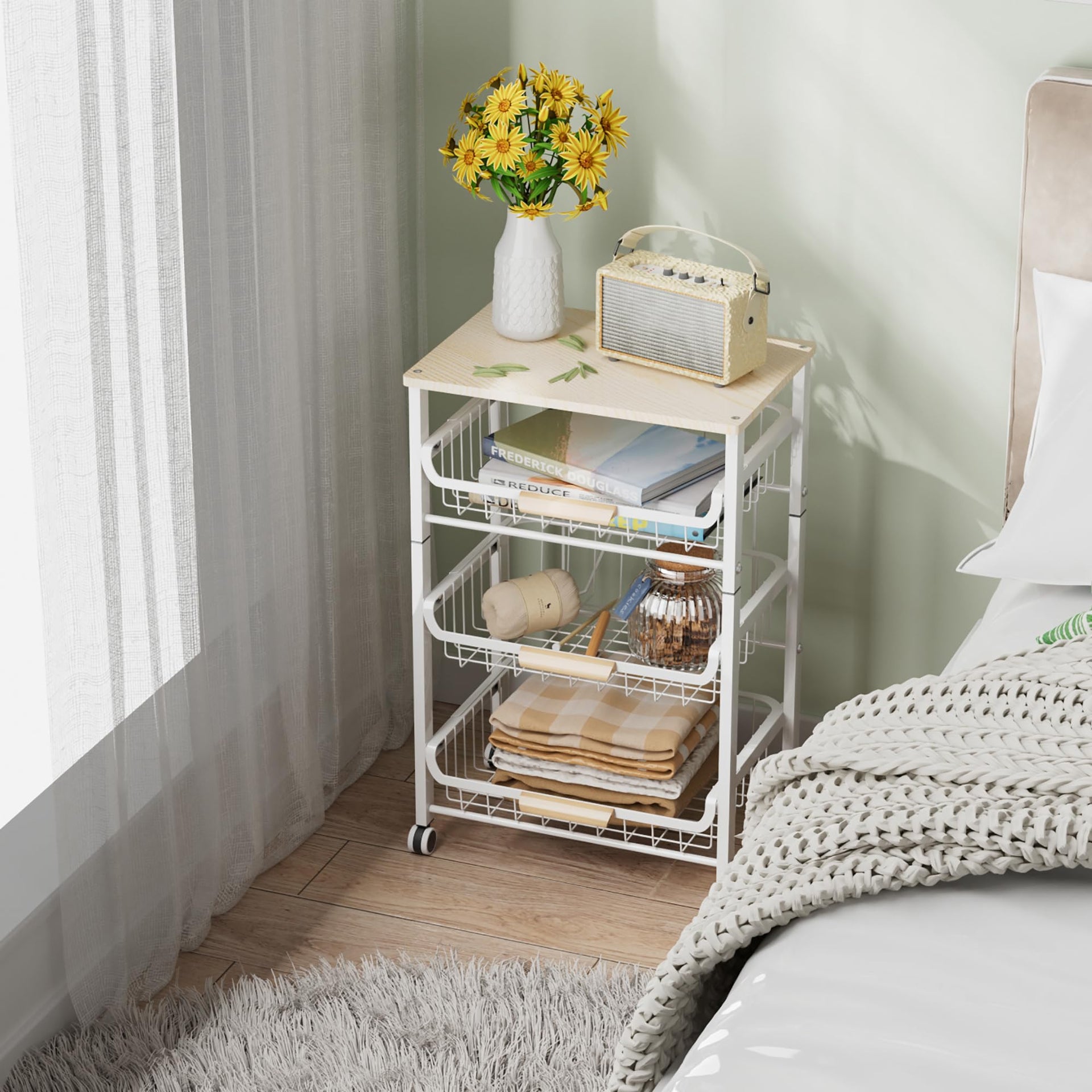 4 Layer Fruit Basket Kitchen Food Storage Organizer and Storage Rack