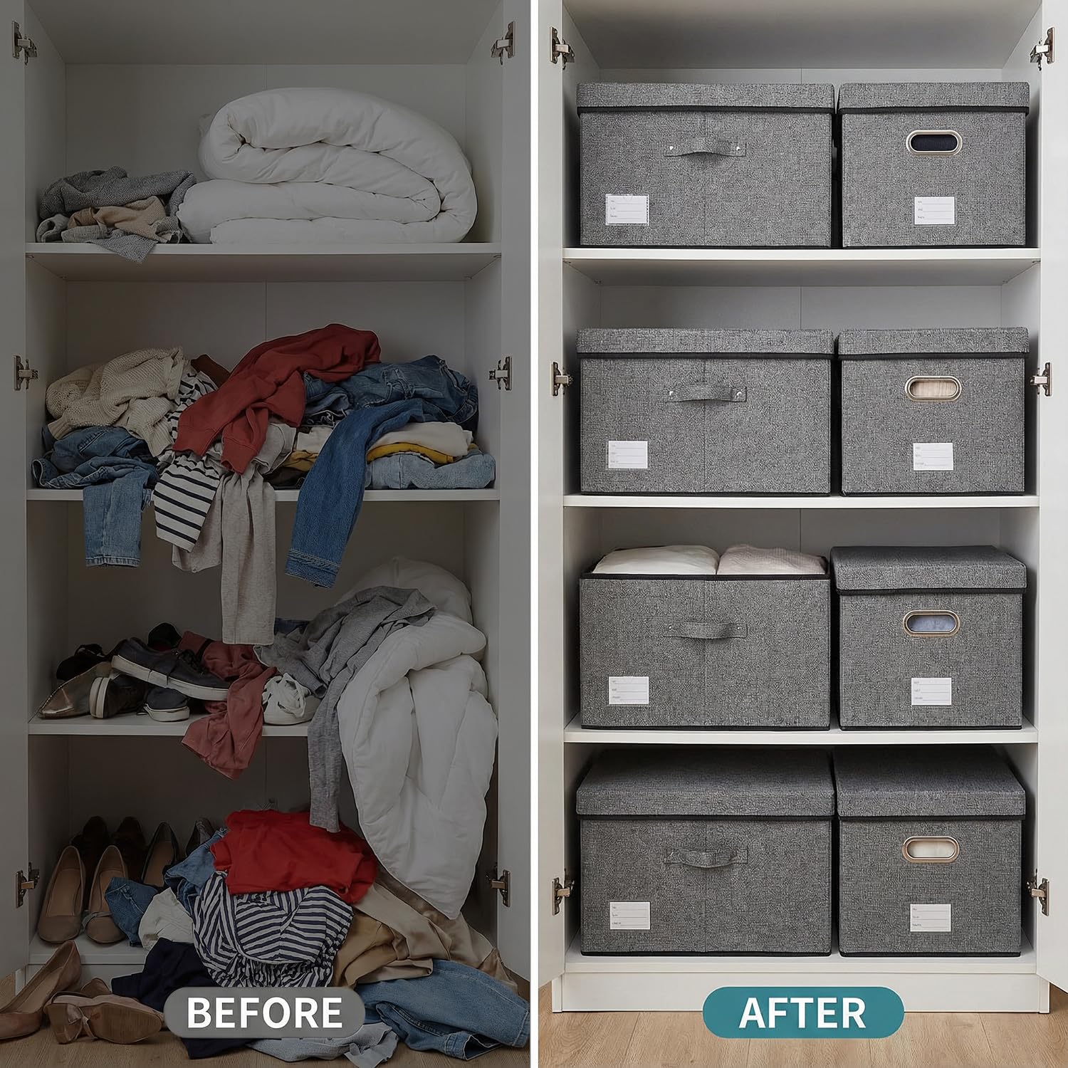 Storage Bins with Lids [3 (3 Count)