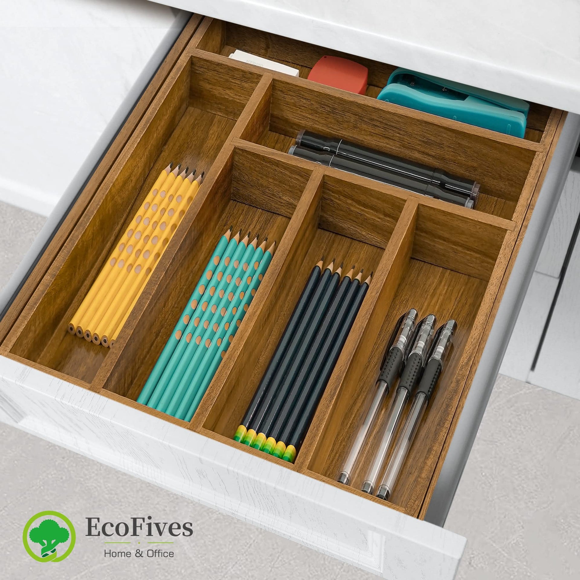 Luxury Acacia Kitchen Drawer Organizer