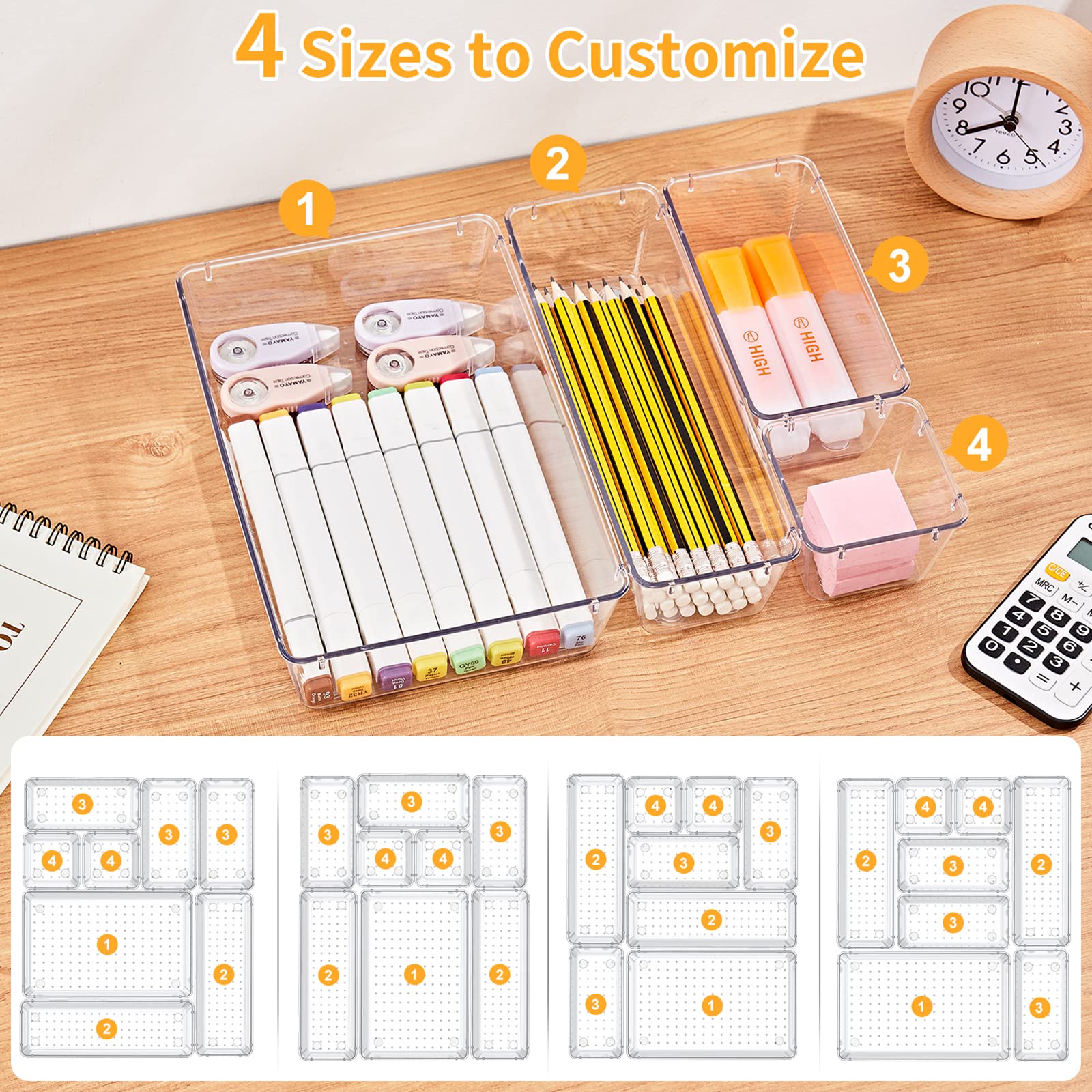28 Piece Drawer Organizers with Non (28 Count)