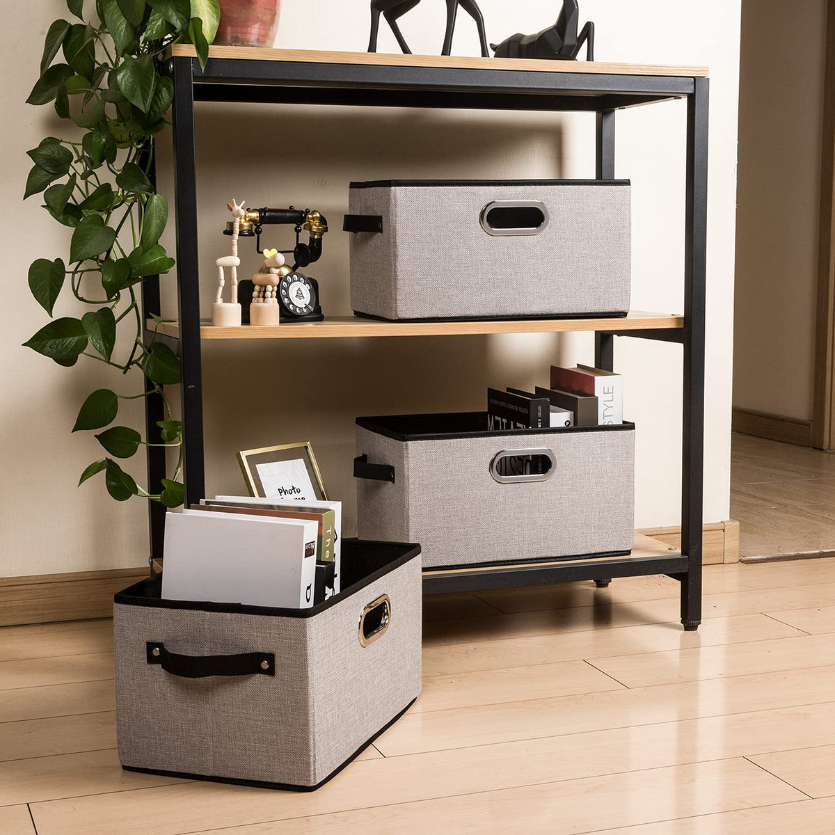 Large Fodable Storage Bins for Closet [5 (5 Count)