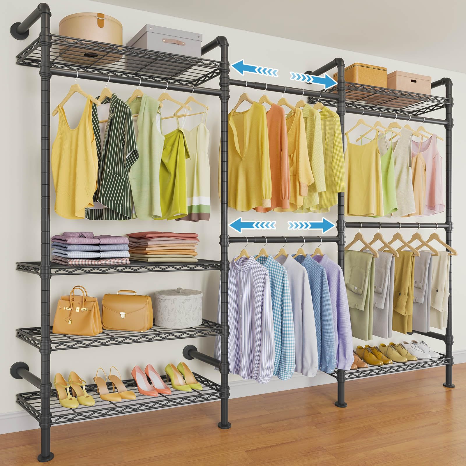 F3 Garment Rack Heavy Duty Clothes Rack for Hanging Clothes