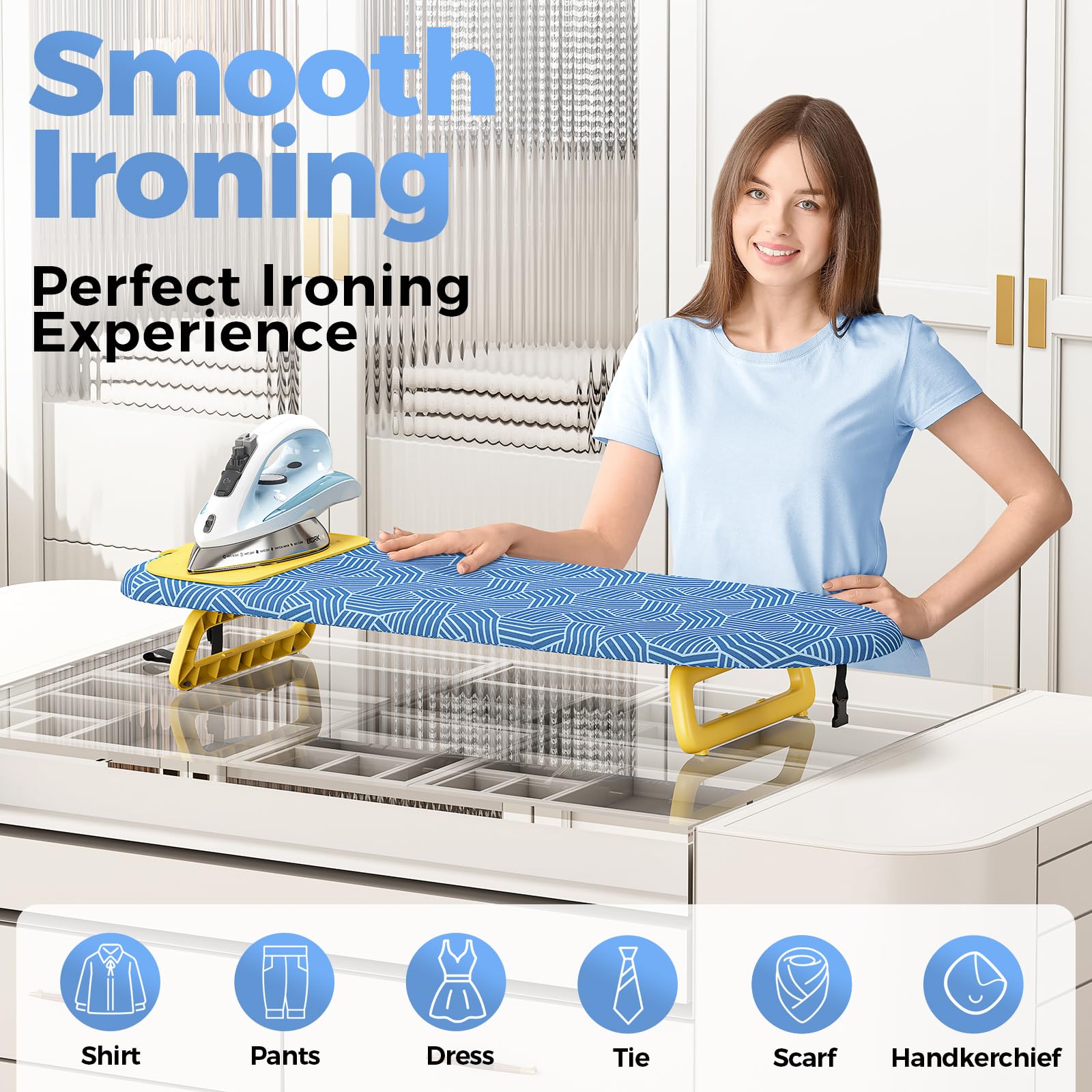 Small Ironing Board with Iron Mat
