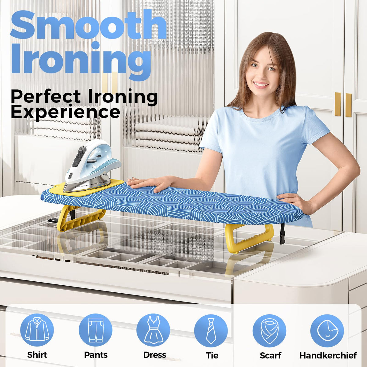 Small Ironing Board with Iron Mat