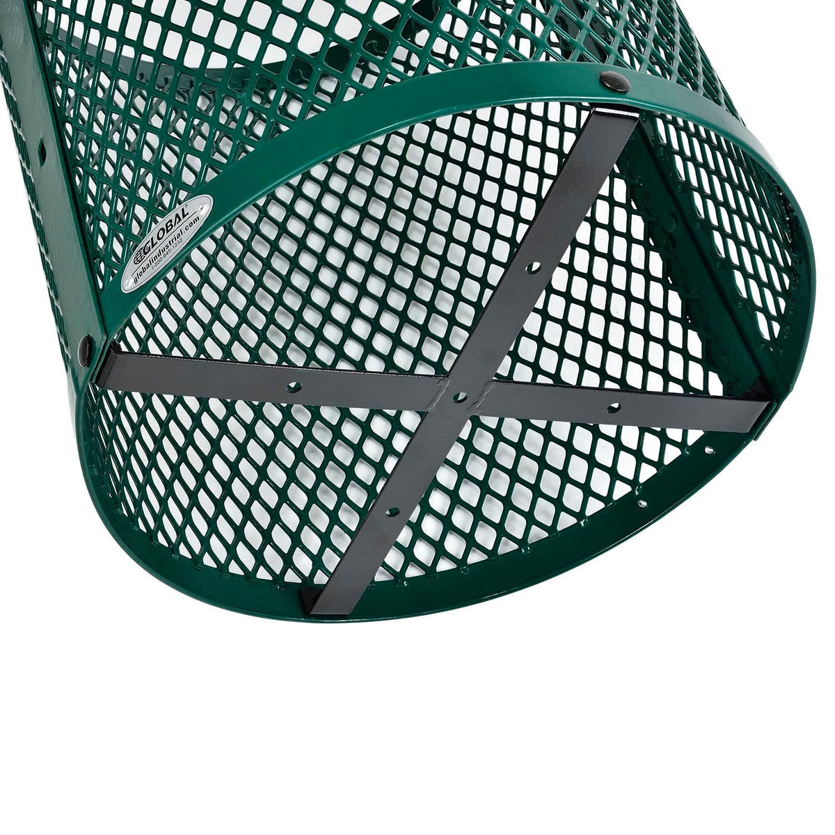 Outdoor Diamond Steel Trash Can