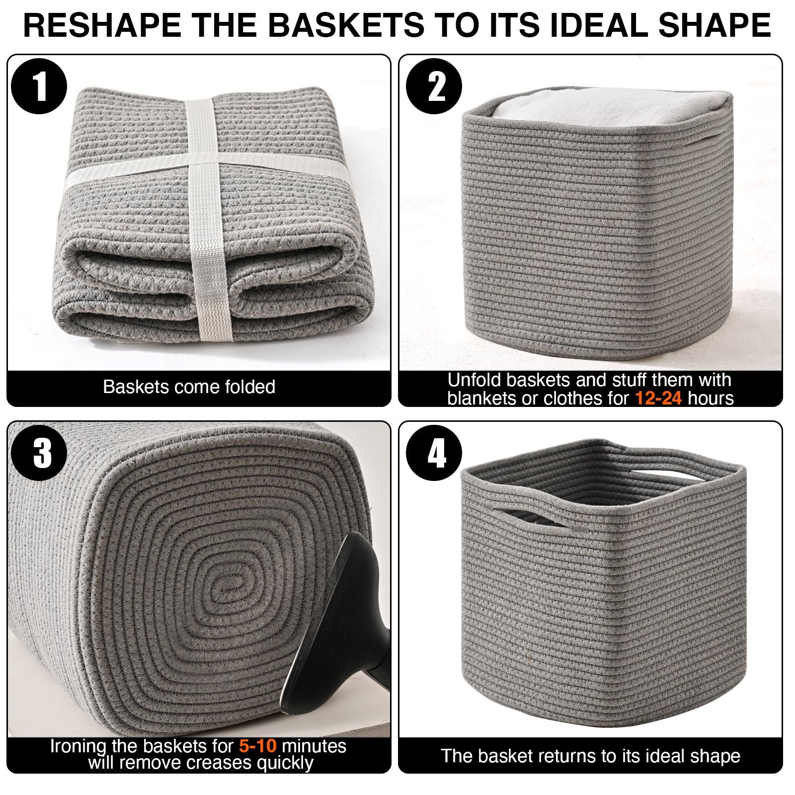 11 Inch Cube Storage Bins (3 Count)