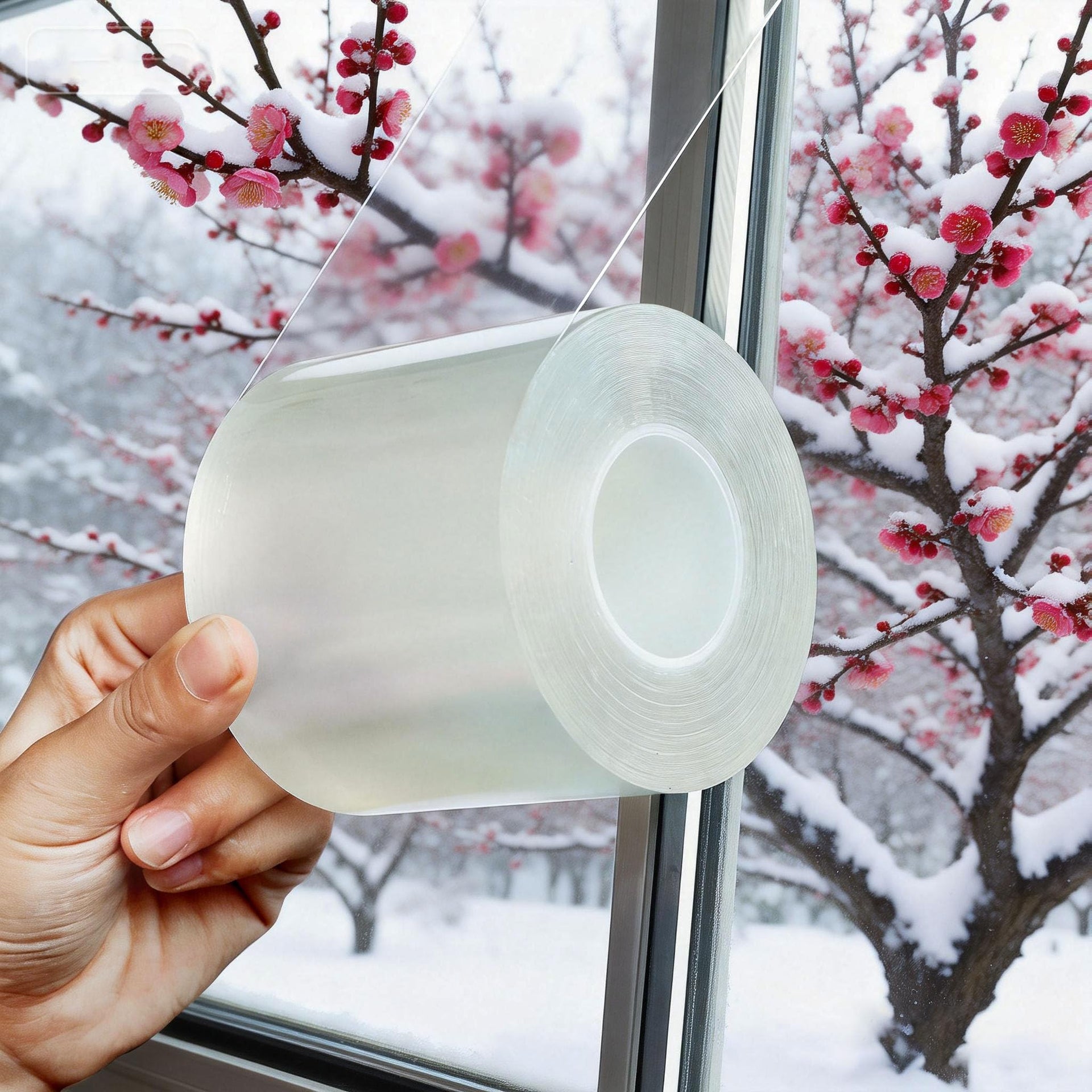 Transparent Window Weather Sealing Tape 3 Inch x 33 FT Weather Stripping Residue (33 Foot)