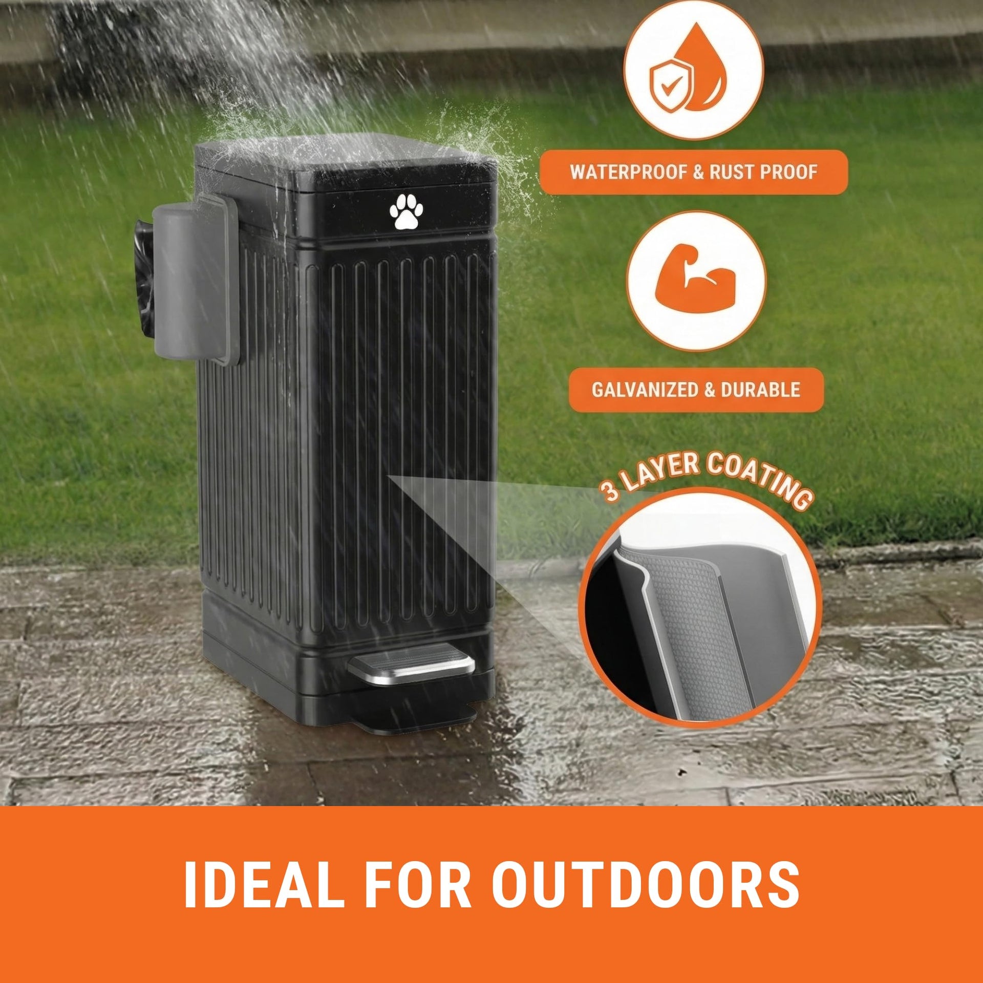 Dog Poop Trash Can Outside (30 Count)