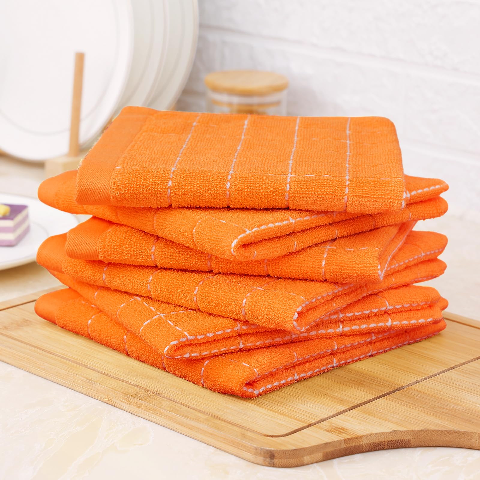 100% Cotton Terry Kitchen Dish Cloths (6 Count)