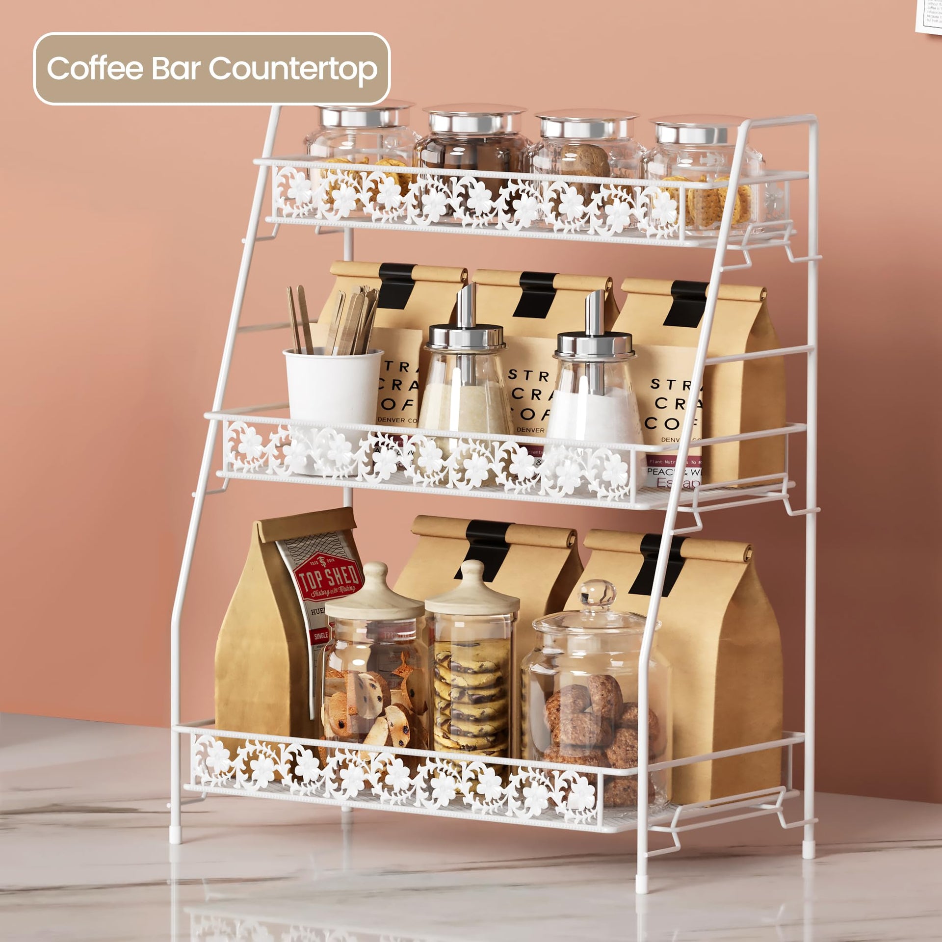 3 Tier Shelf Storage Rack Organizer for Countertop Spice Racks