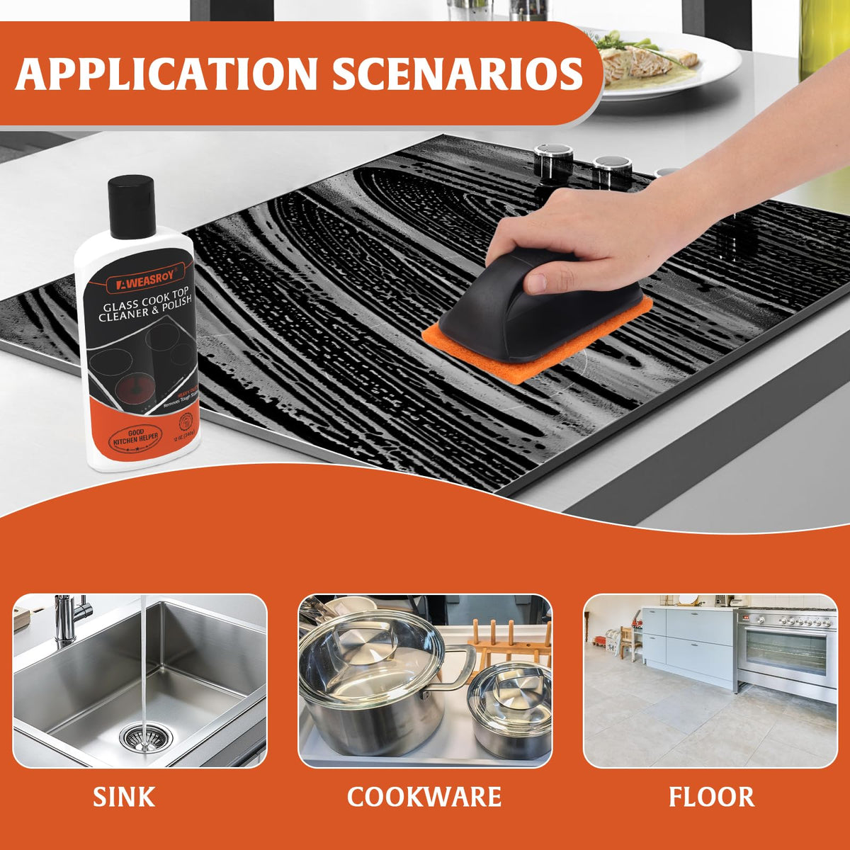 20pcs Glass Stove Top Cleaner Kit 12 oz (12 Fl Oz)