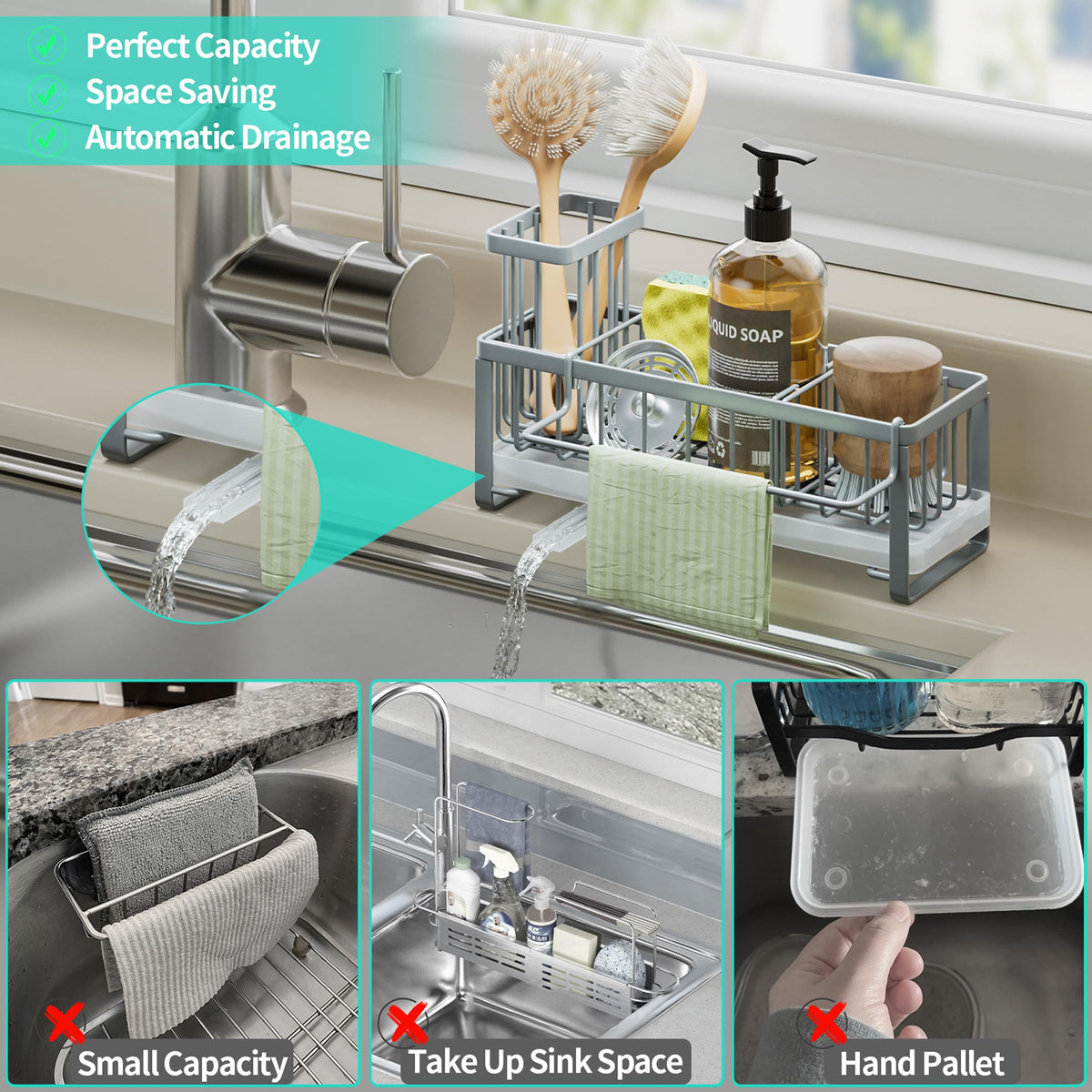 Sponge Holder for Kitchen Sink