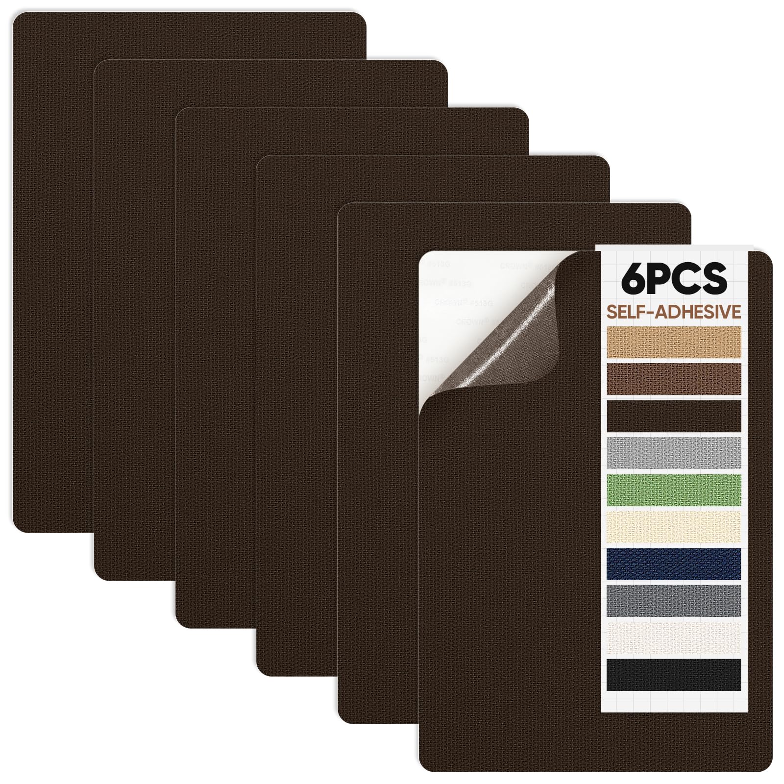 Canvas Patch 5.5 x 8 Inches 6Pcs Self (6 Count)