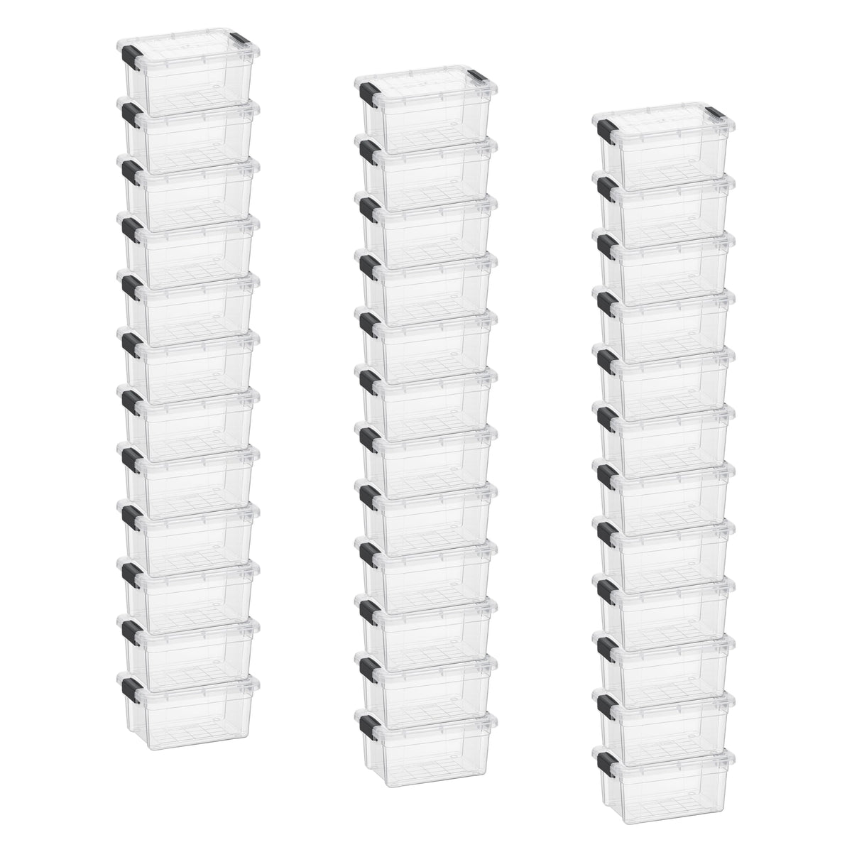 1.85 Quart Clear Plastic Storage Boxes with Lids (36 Count)