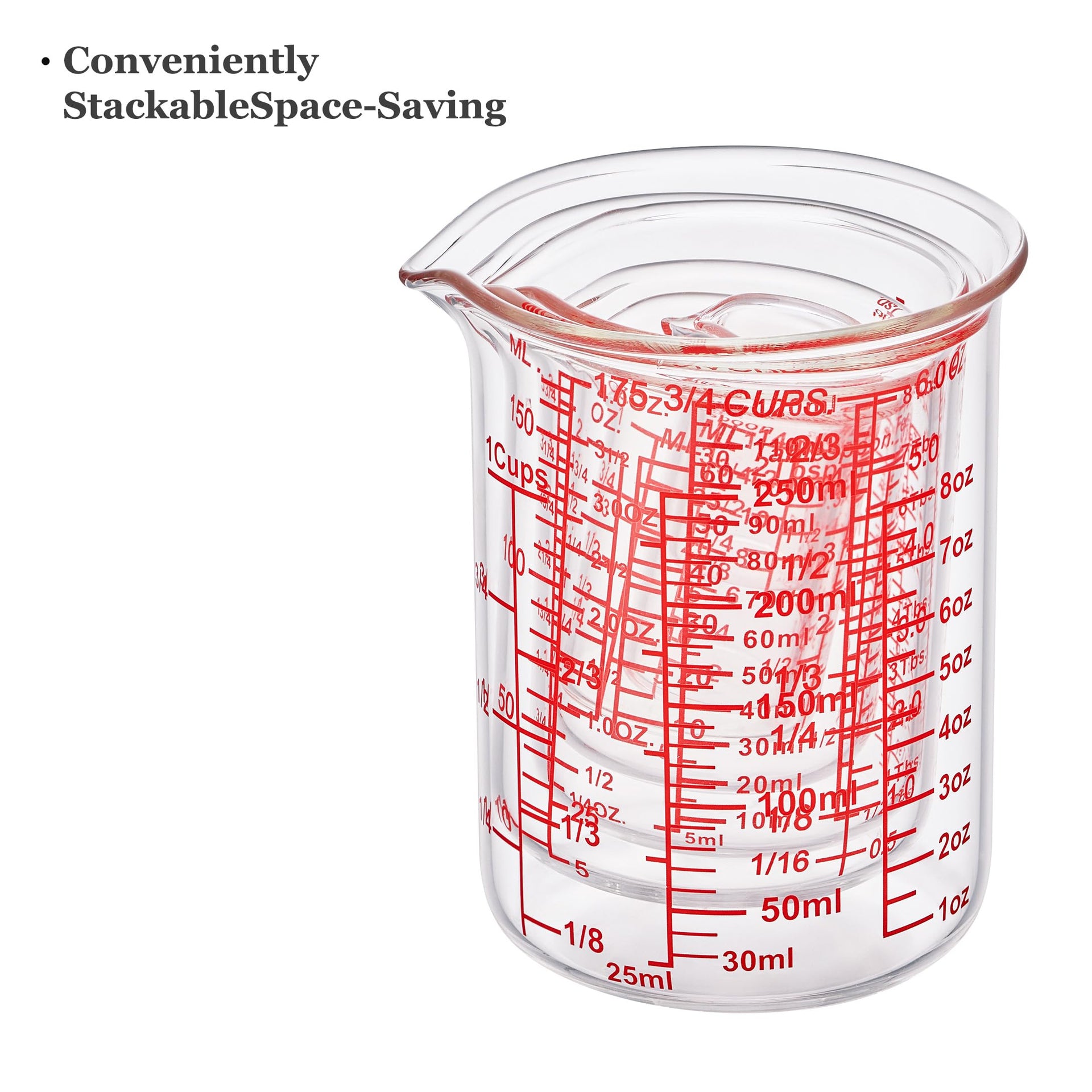 Ackers 7 Piece Glass Measuring Cup Set