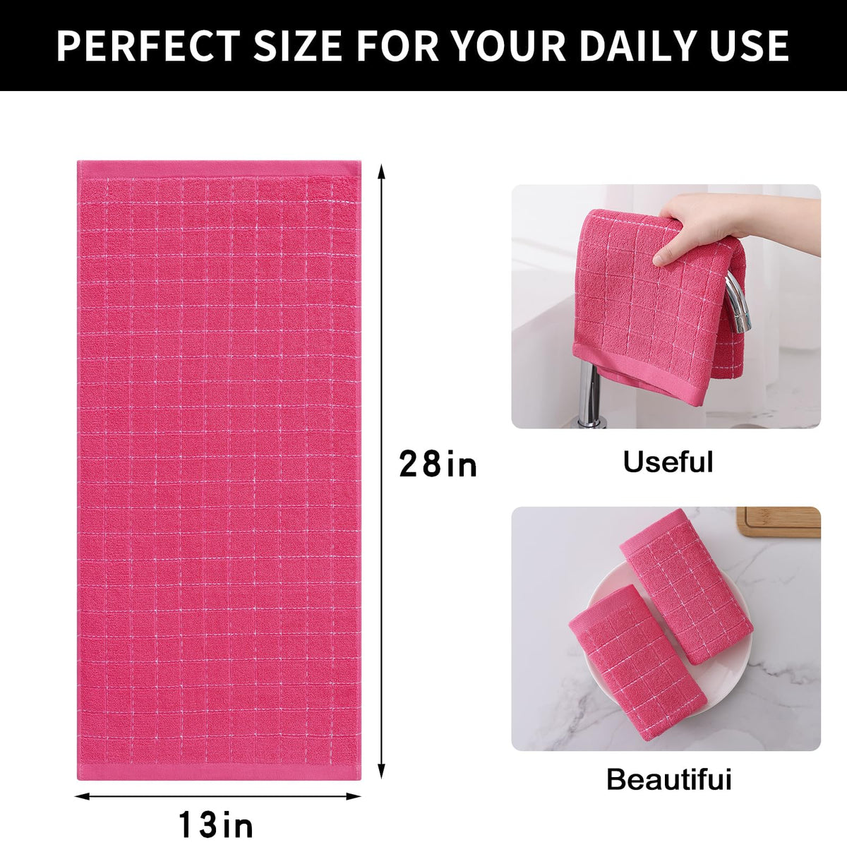 100% Cotton Terry Kitchen Towels (4 Count)
